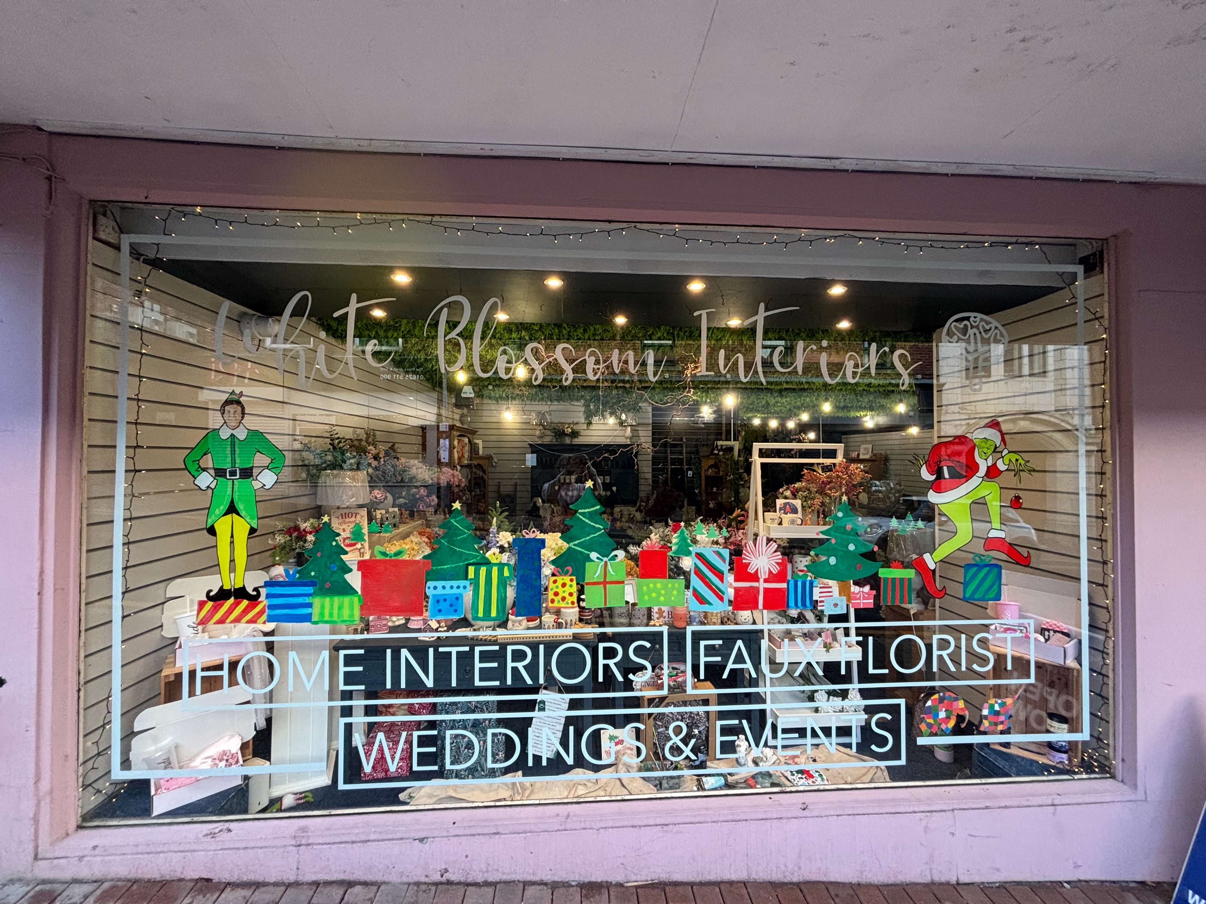 White Blossom Interiors Christmas Window