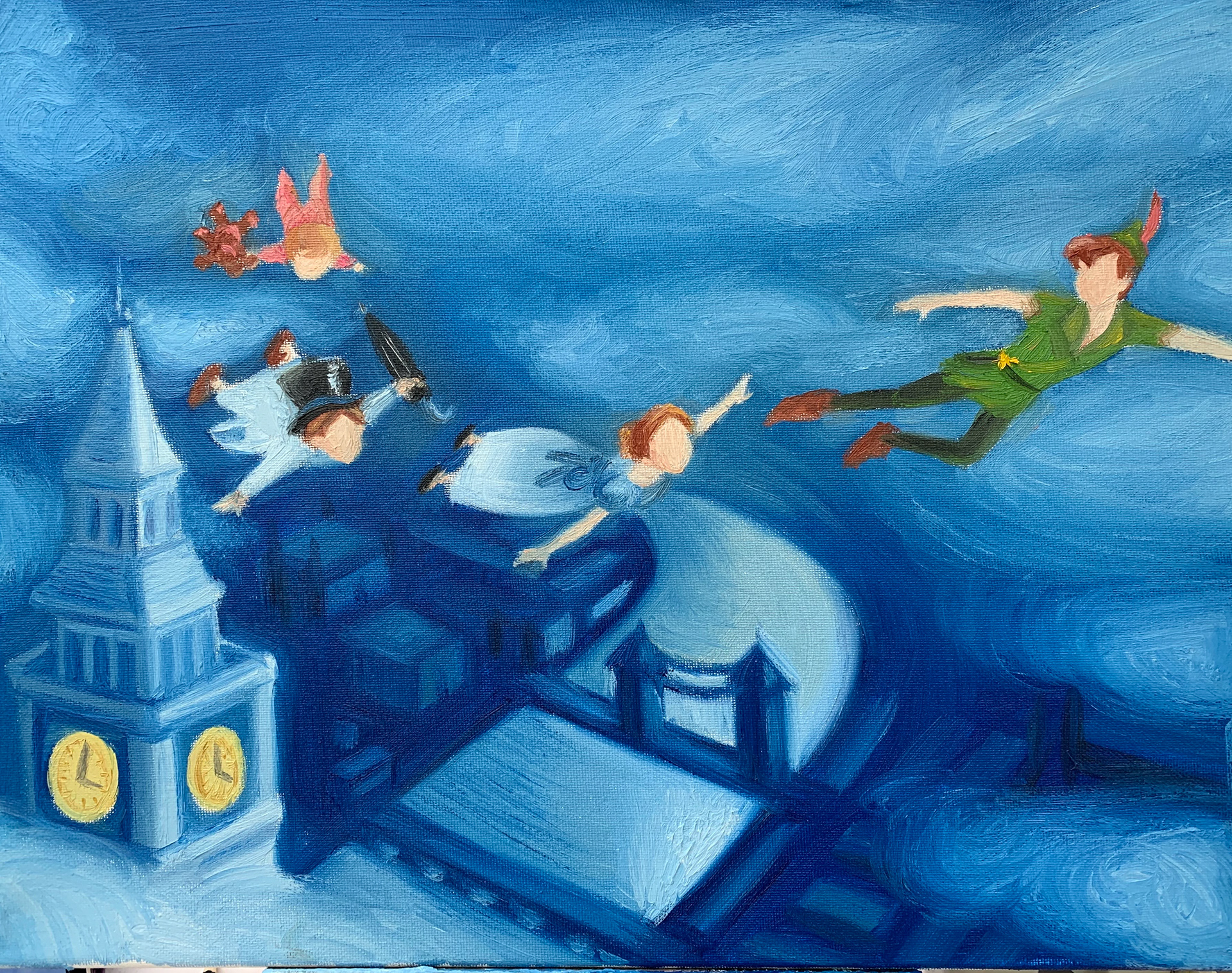 Fly to Neverland, A2, Acrylic, Canvas