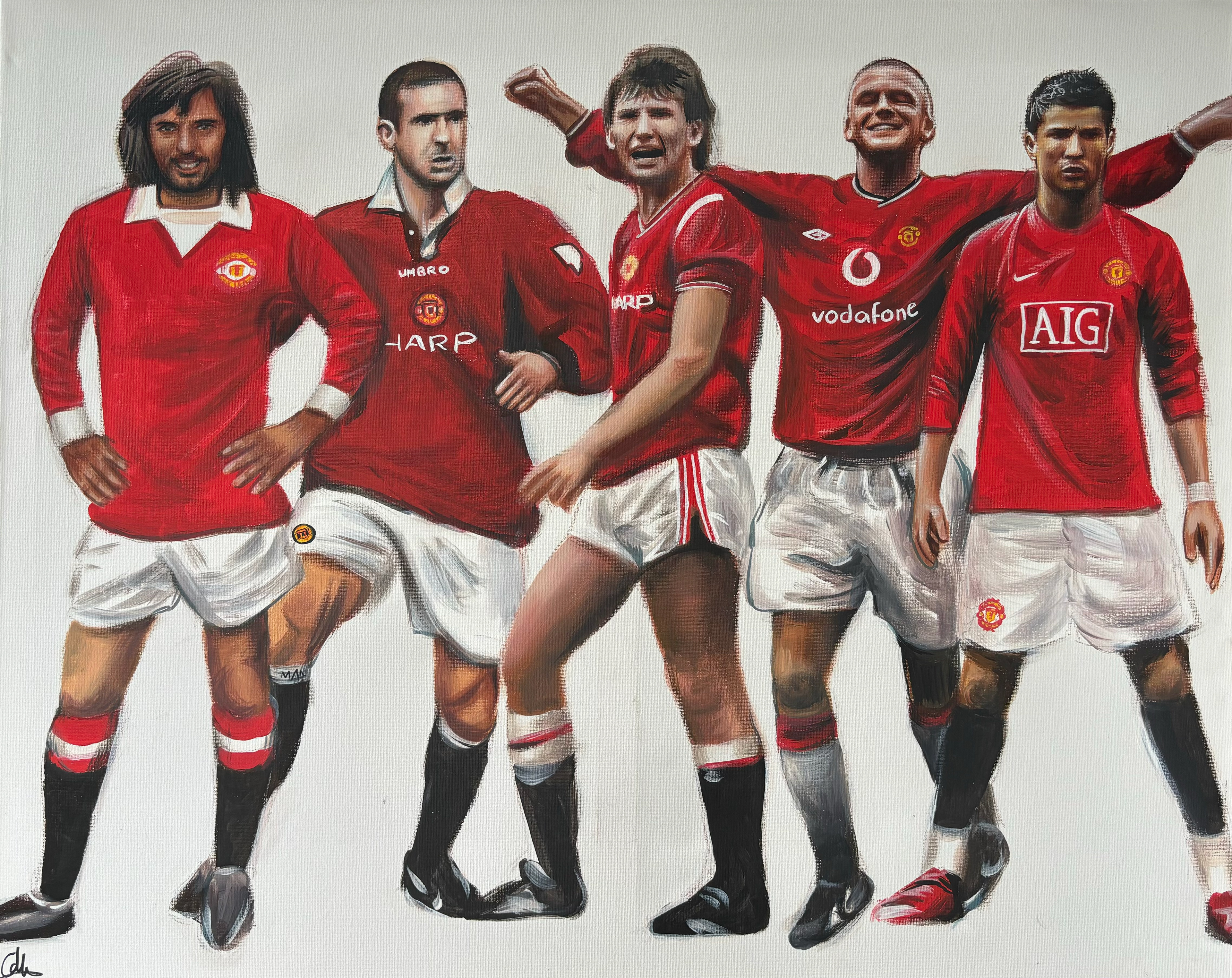 Manchester United Number 7 Legends, A1, Acrylic, Canvas
