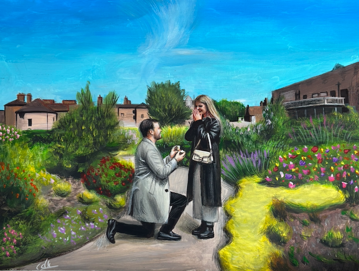 Proposal Gardens, A3, Acrylic, Canvas Paper