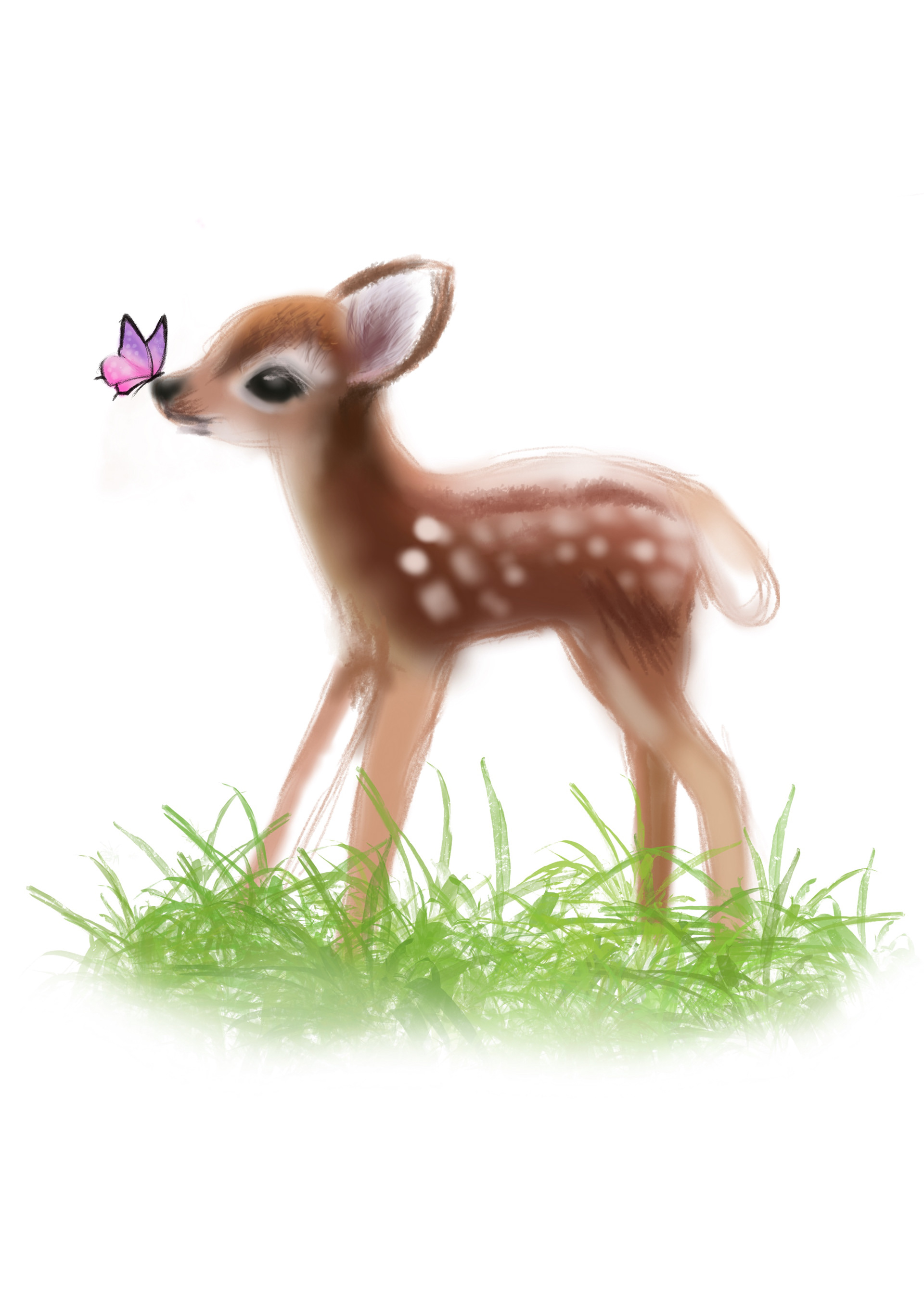 Nature, Airbrush, Short hair and Grass Brush, Procreate