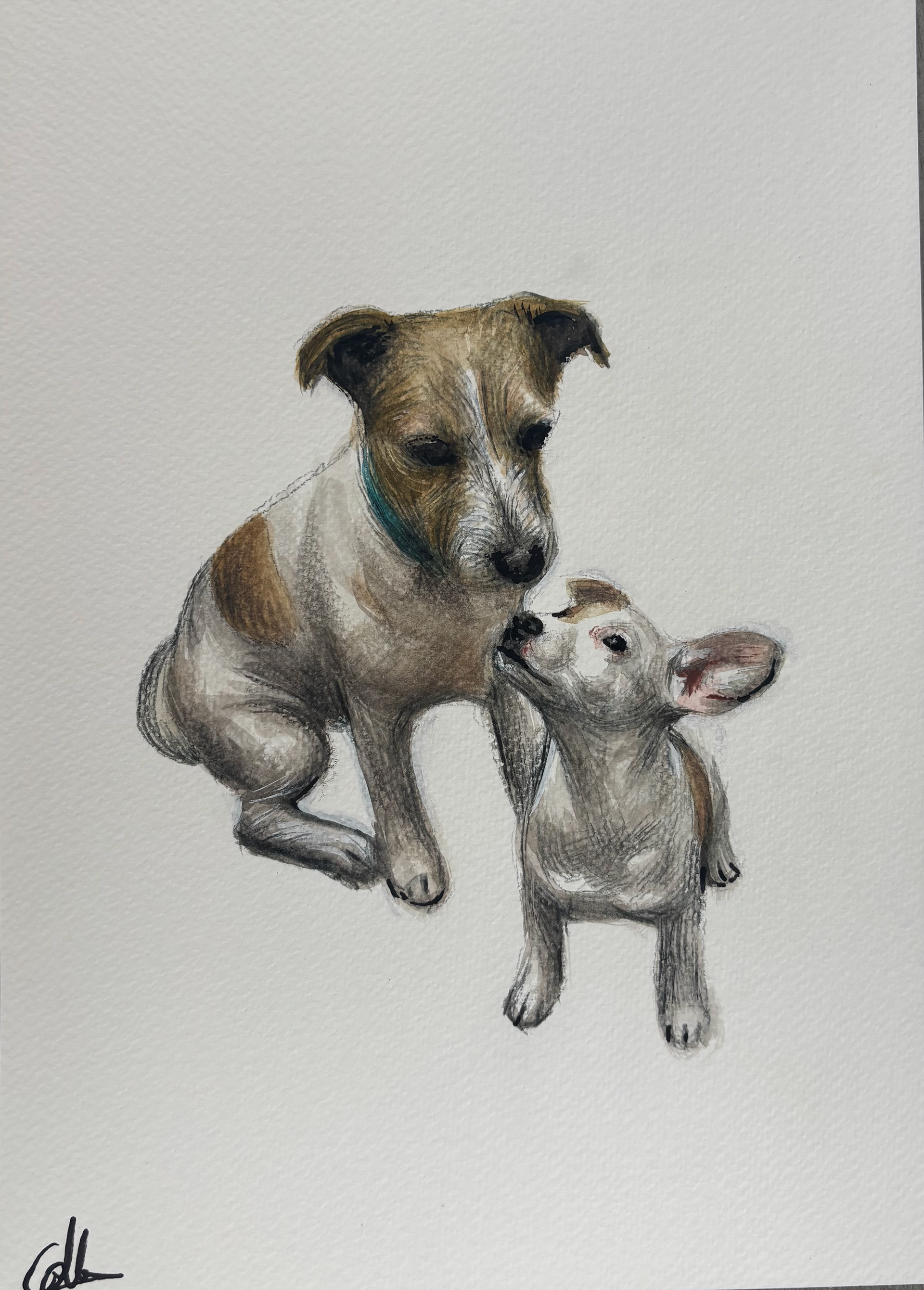 Eric and Axl, A3, Acrylic, Canvas Paper