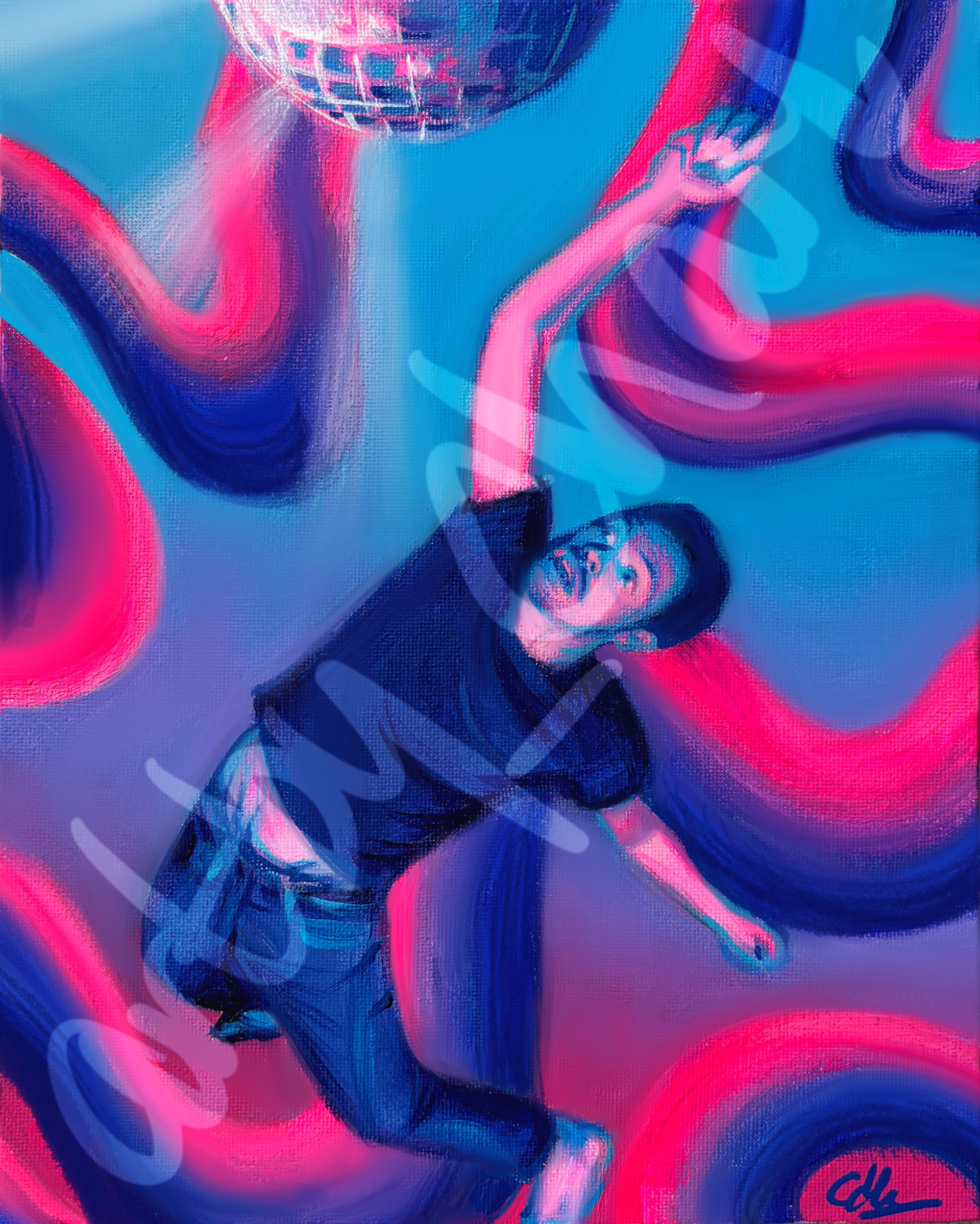 Disco Occasionally (Harry Styles), A3, Acrylic, Canvas Paper