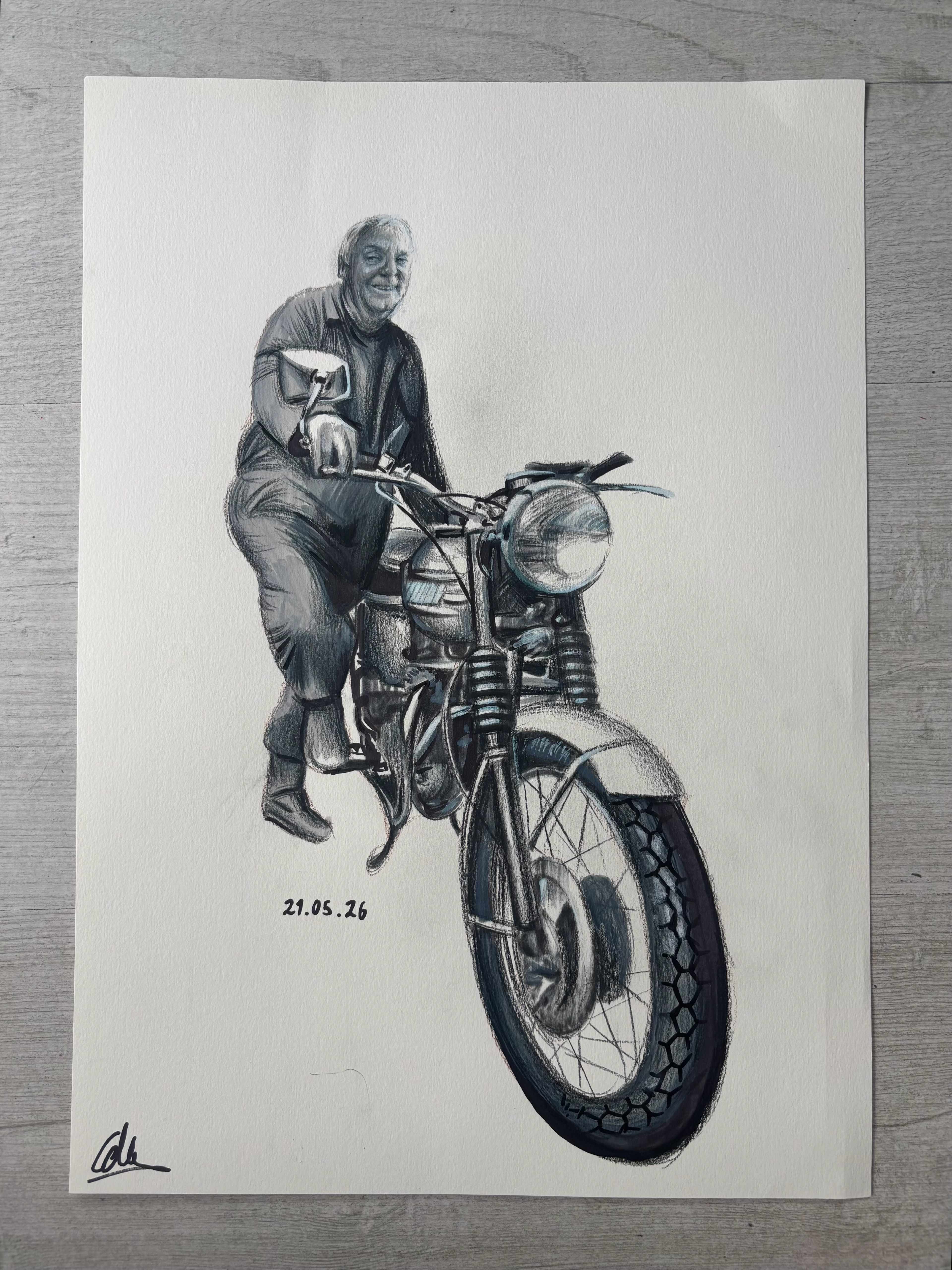Bike, A4, Marker Pen and Pencil, Paper