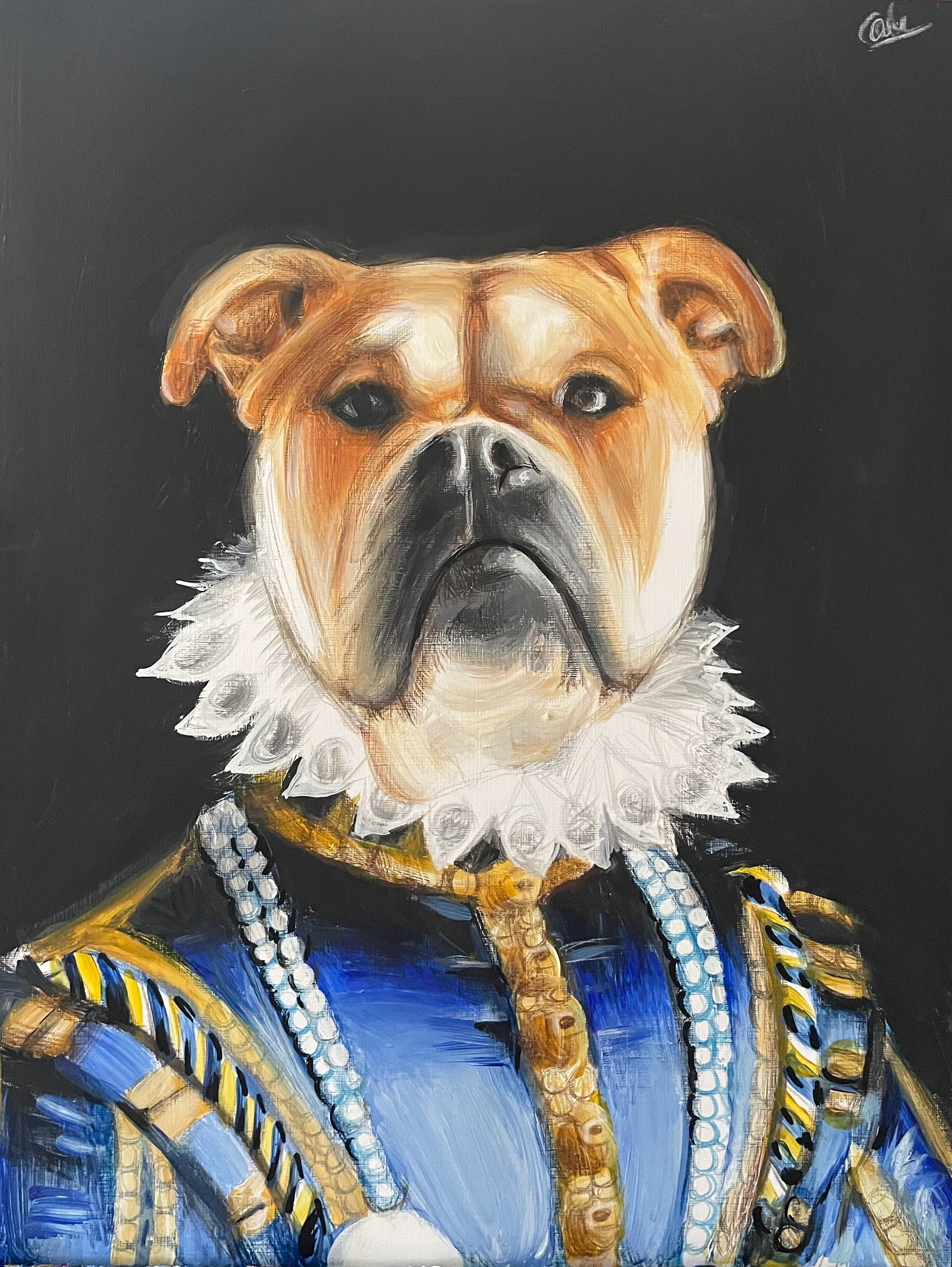 Duke of dogs, A3, Acrylic, Canvas Paper