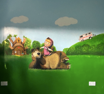 Masha and the Bear Bedroom Wall