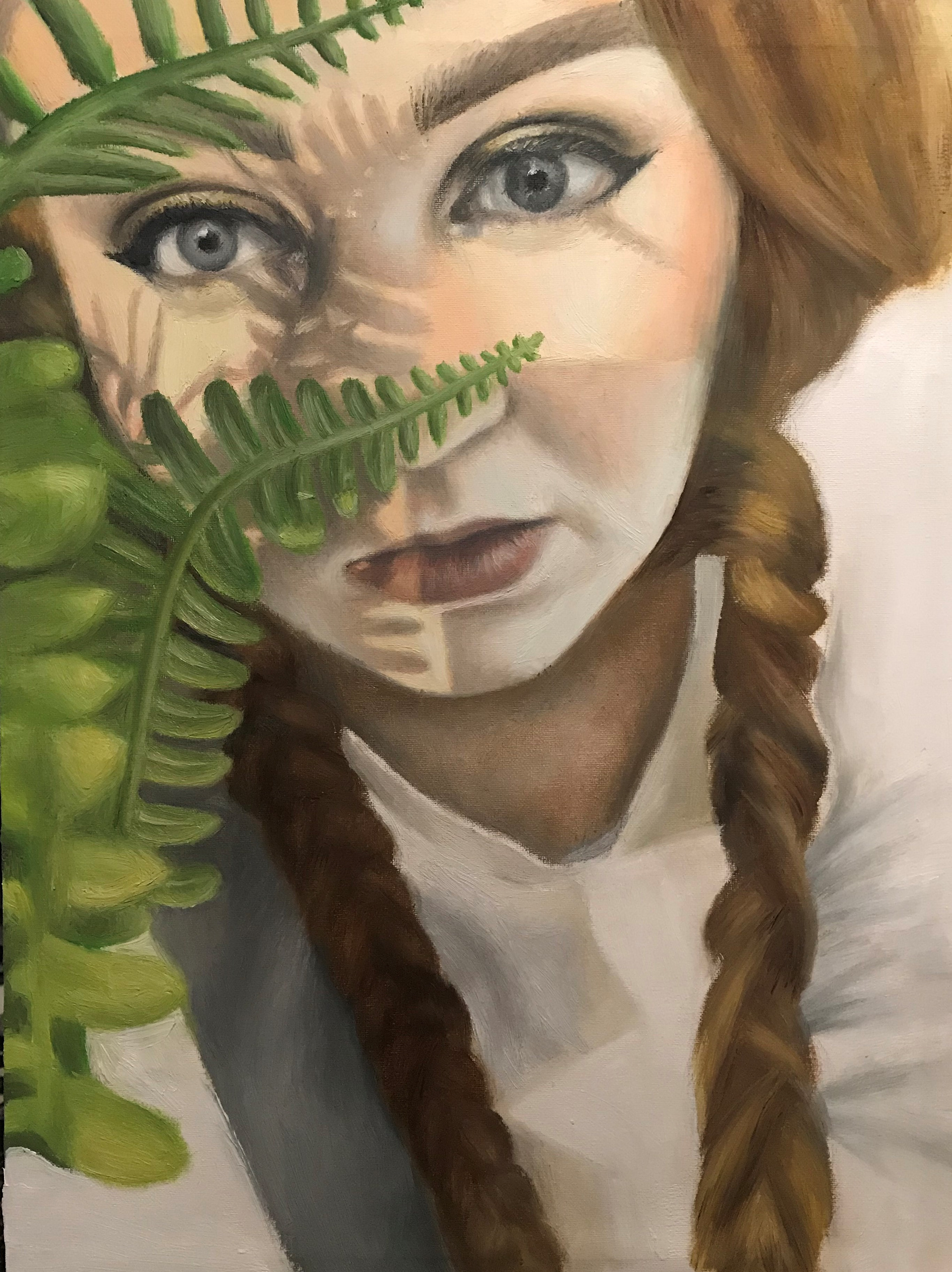 Within Nature (self portrait), A1, Oil, Canvas