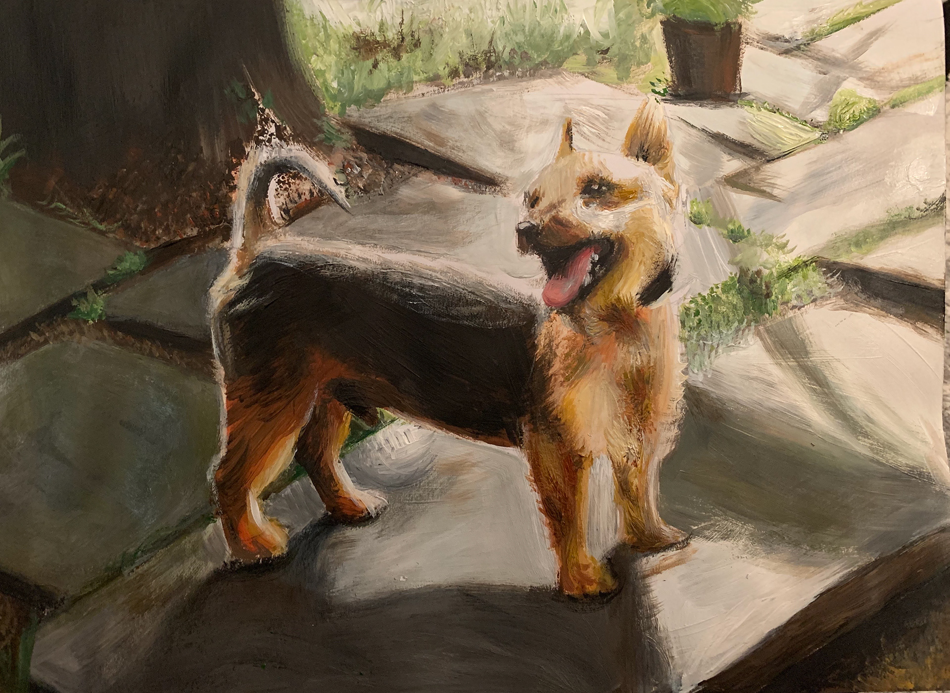 Love Me, A3, Acrylic, Paper