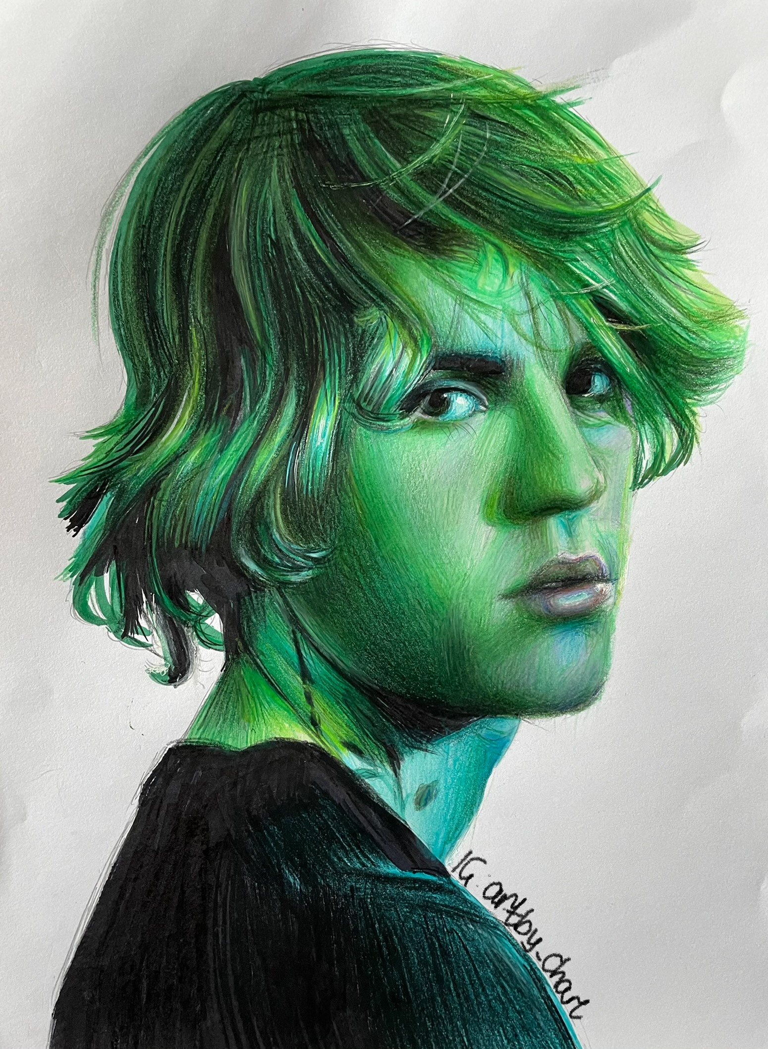 Justice, A4, Colour Pencil, Paper