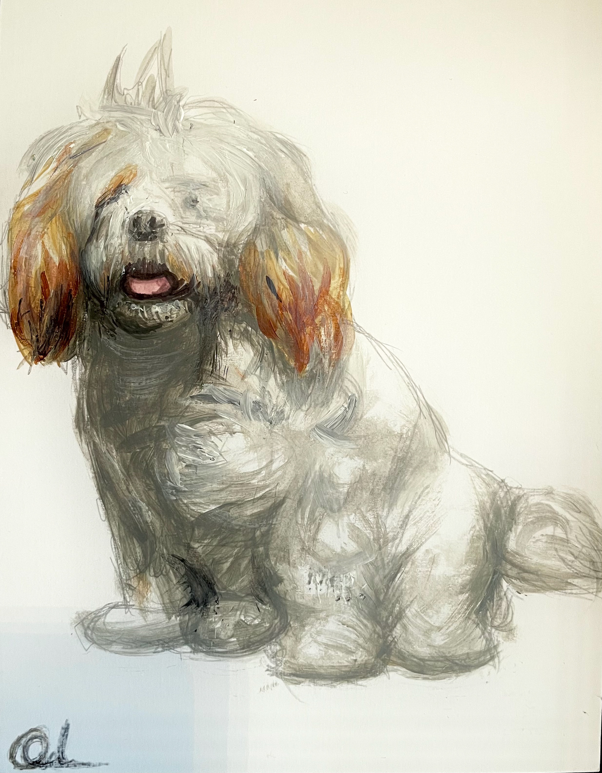 Wind Swept, A5, Acrylic, Paper