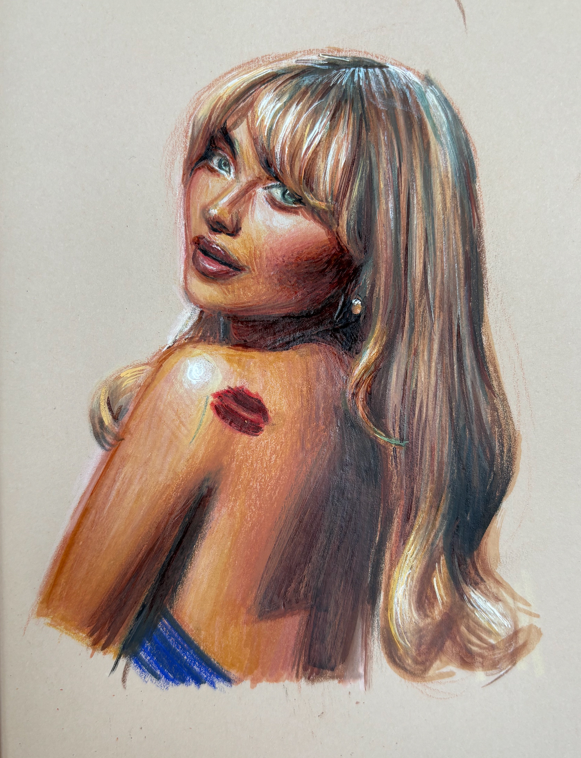 Sabrina, A5, Colour Pencil, Cappucino Paper