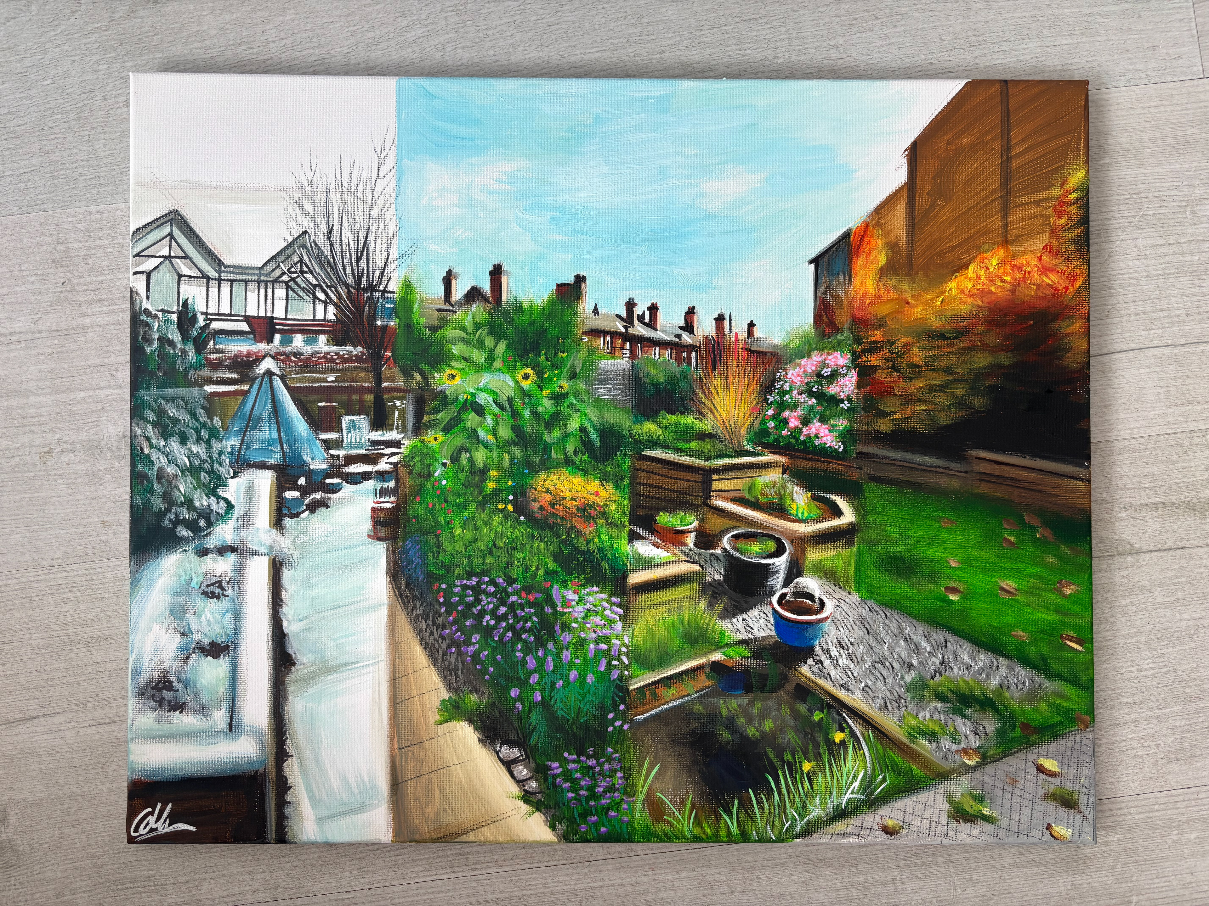 4 Seasons, A3,  Acrylic, Canvas