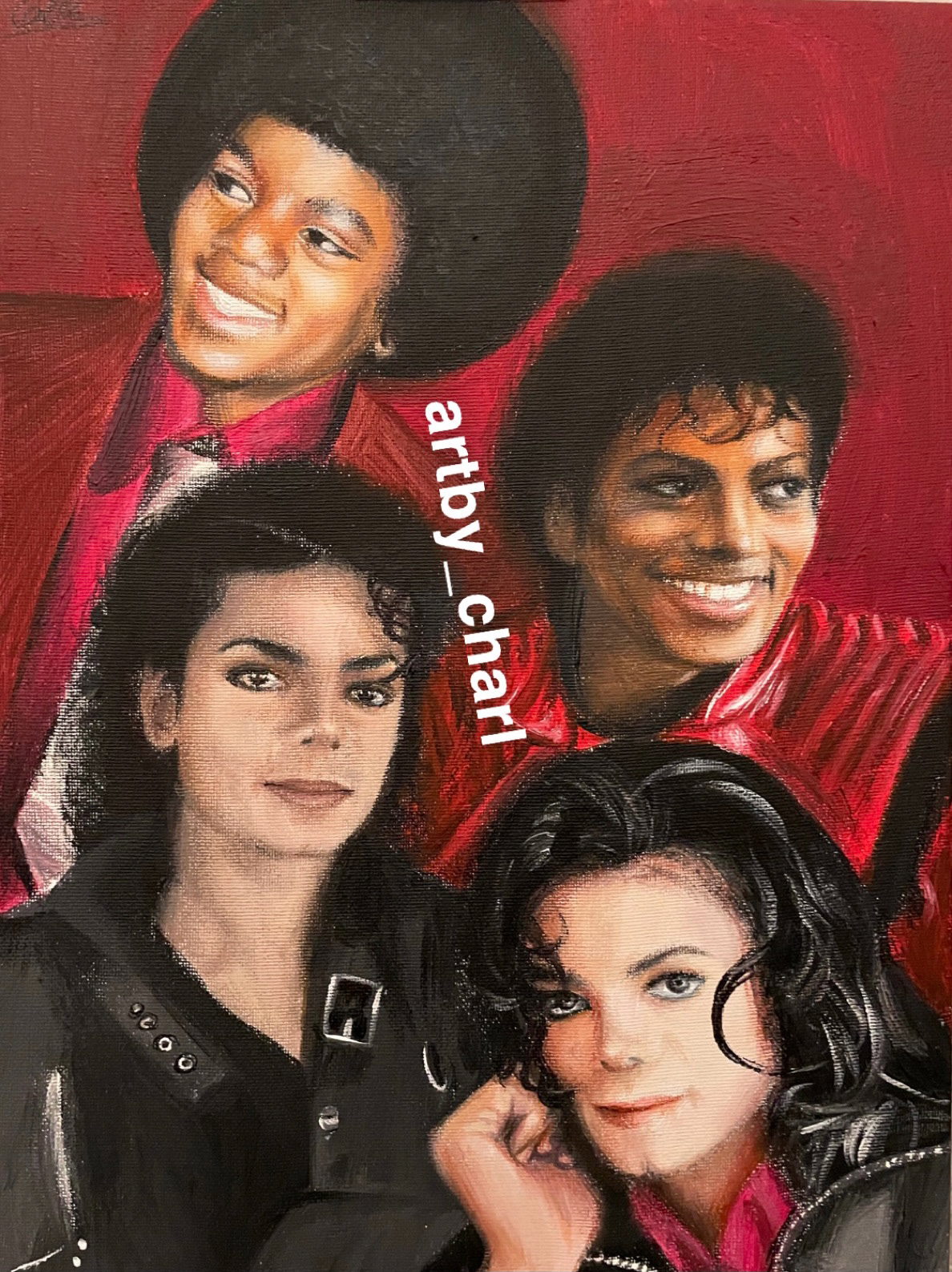 MJ4E, A3, Acrylic Paint, Canvas