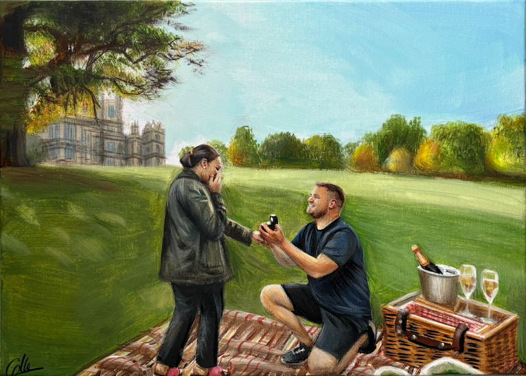 Proposal Park, A3, Acrylic, Canvas