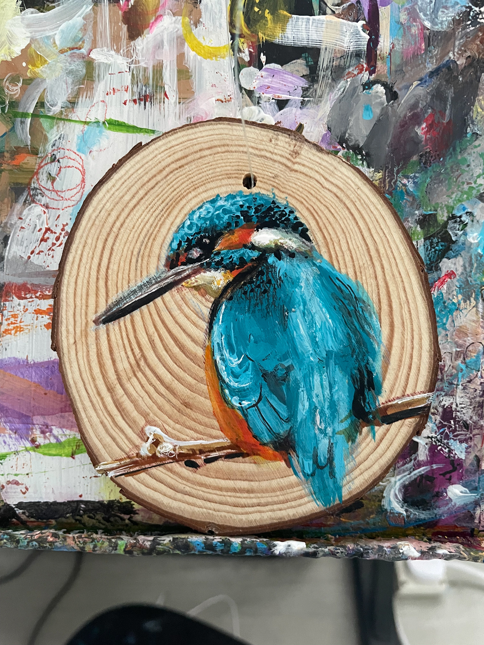 Fishy, Acrylic, 4 inch Wood