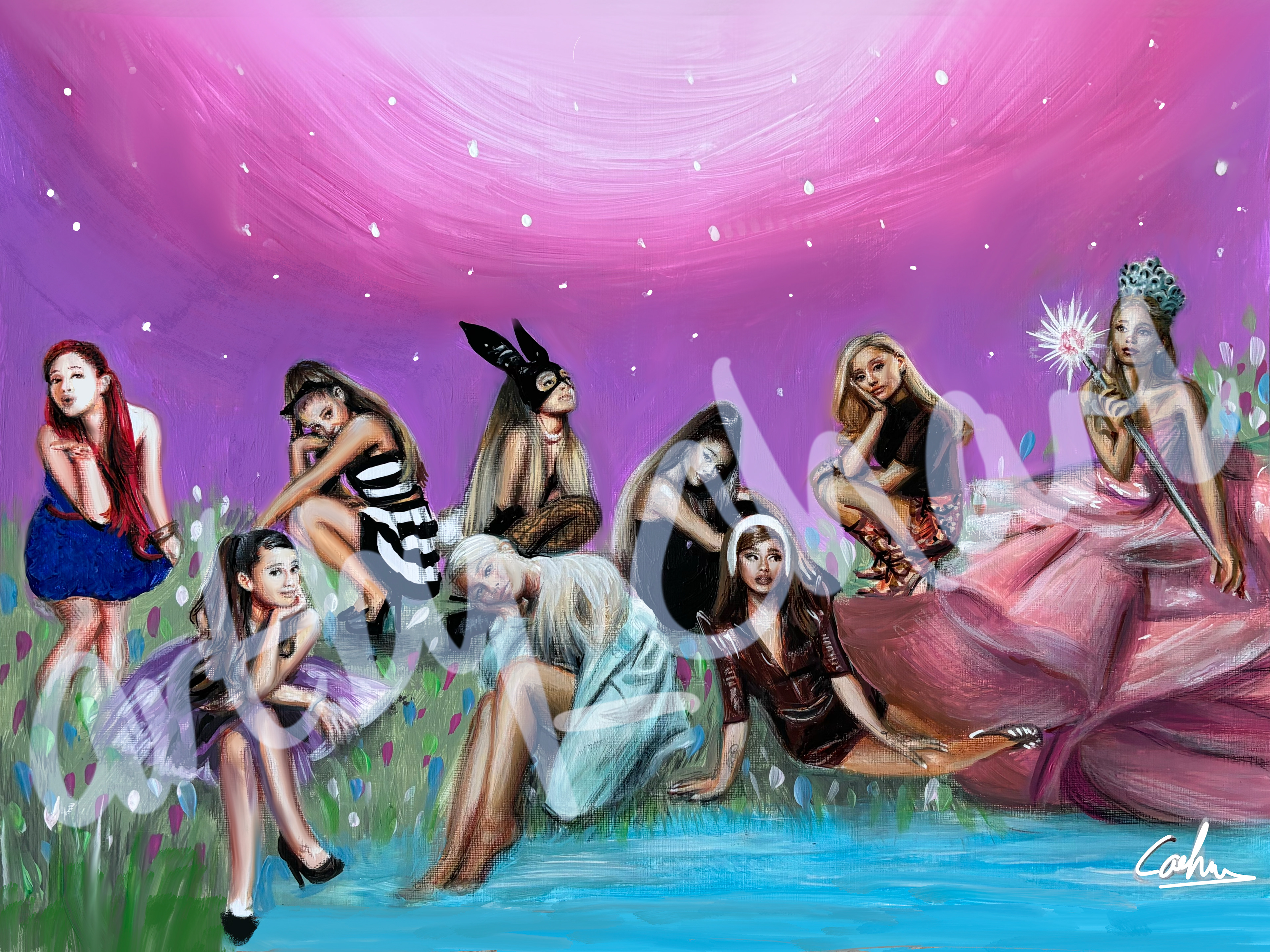 Grande Eras, A3, Acrylic, Canvas Paper