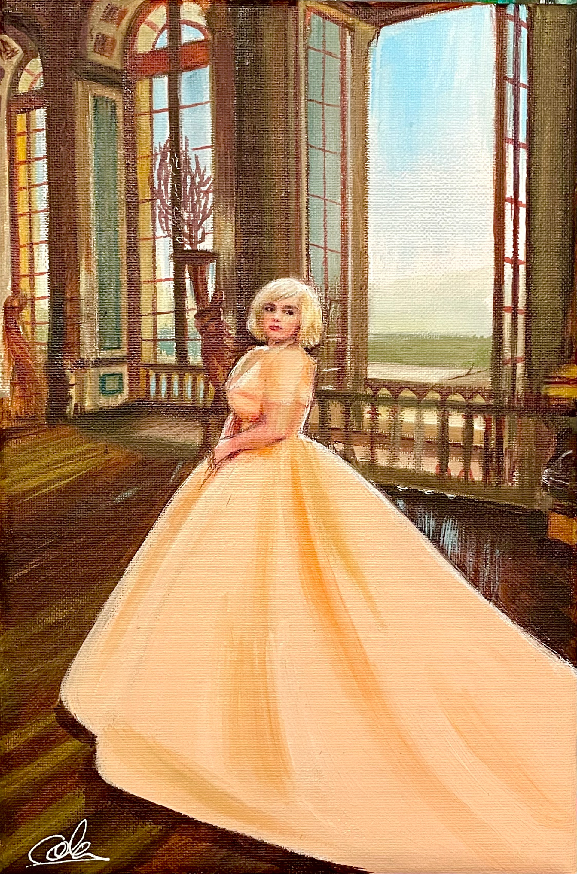Billie MET Gala, A4, Acrylic, Canvas
