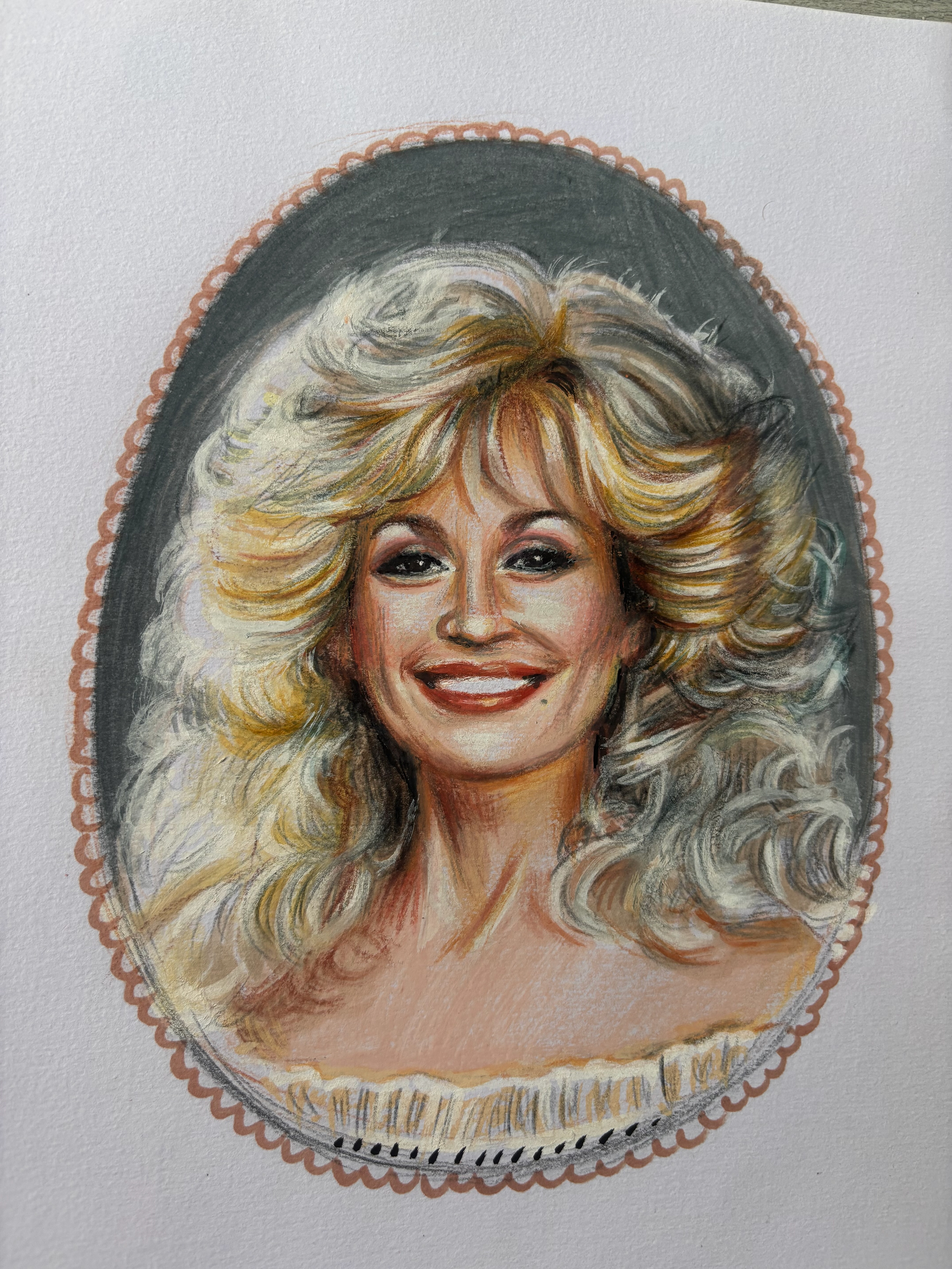 Dolly Parton, A4, Marker Pen and Pencil, Paper