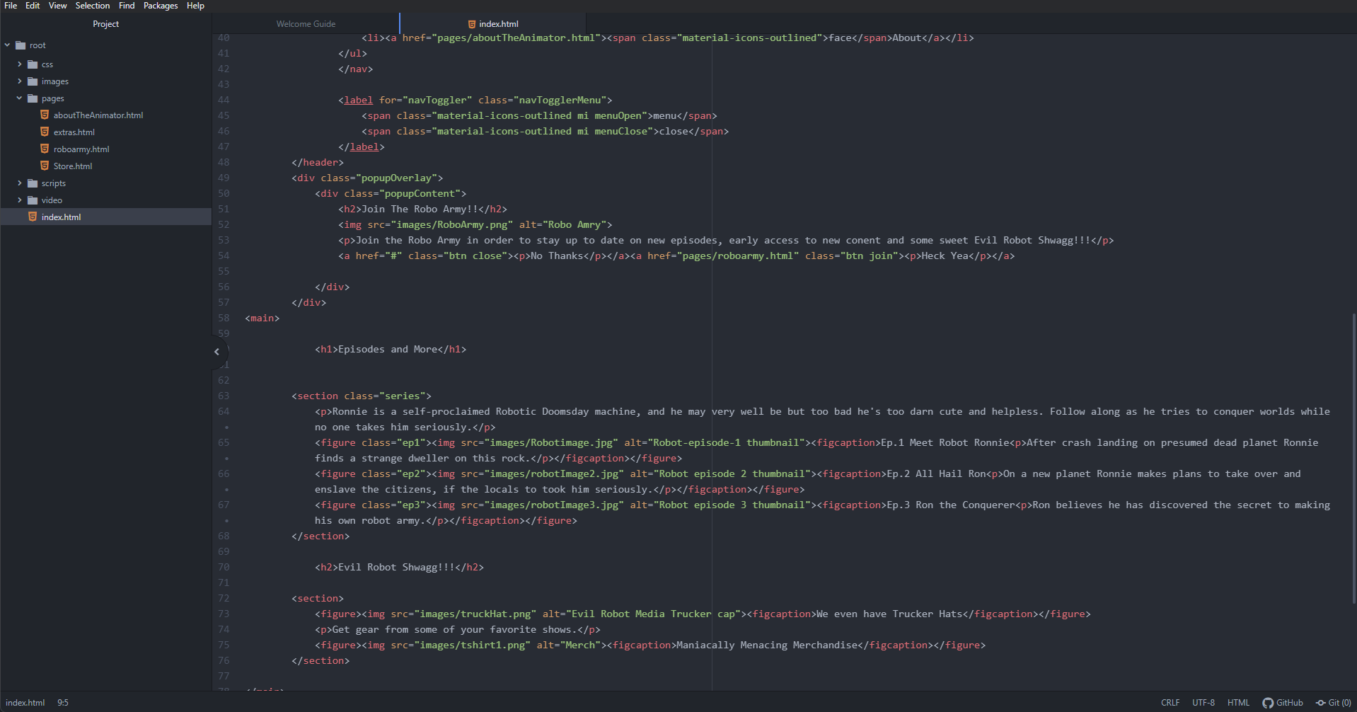 Index Page Code 02