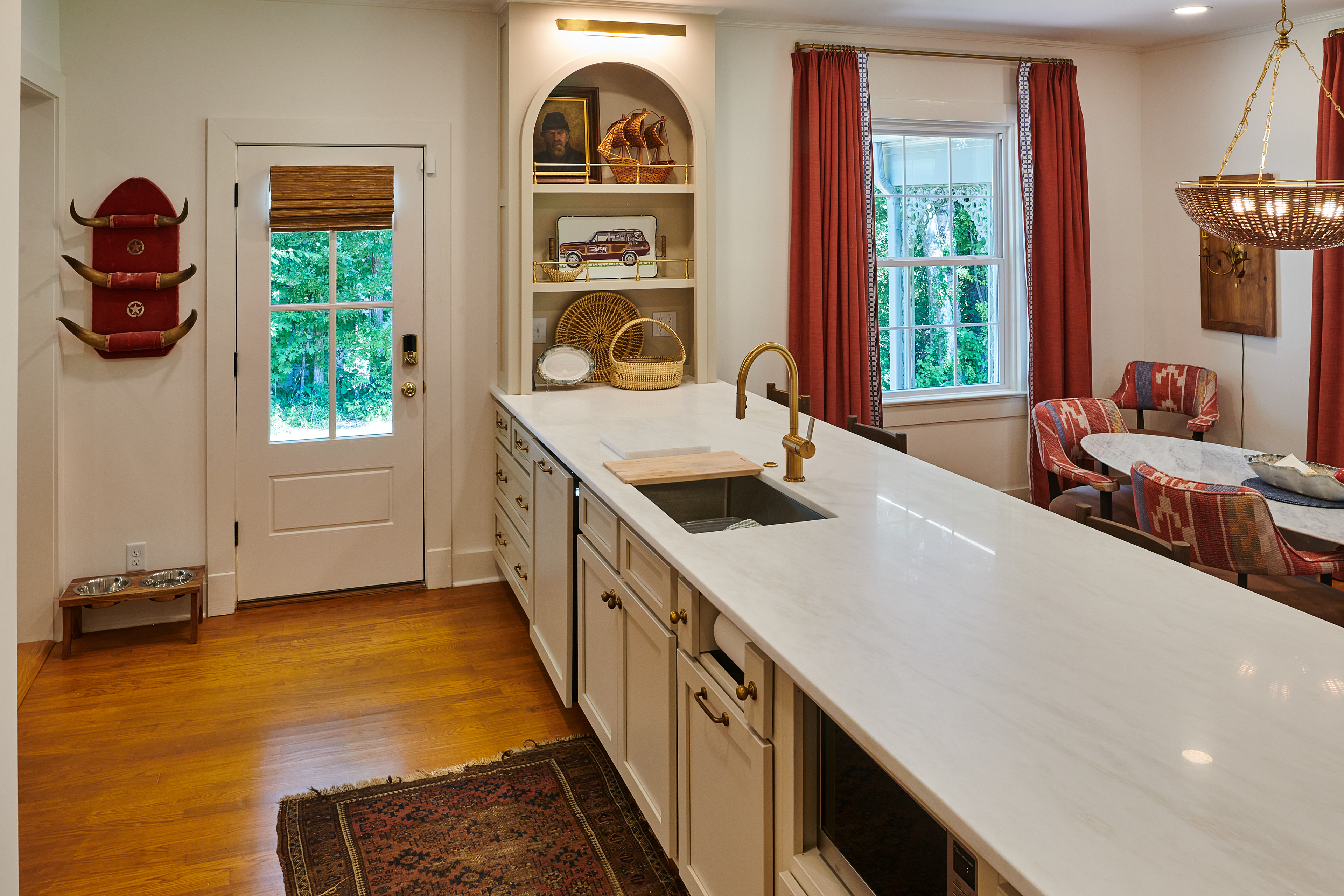 View of exterior door from Kitchen