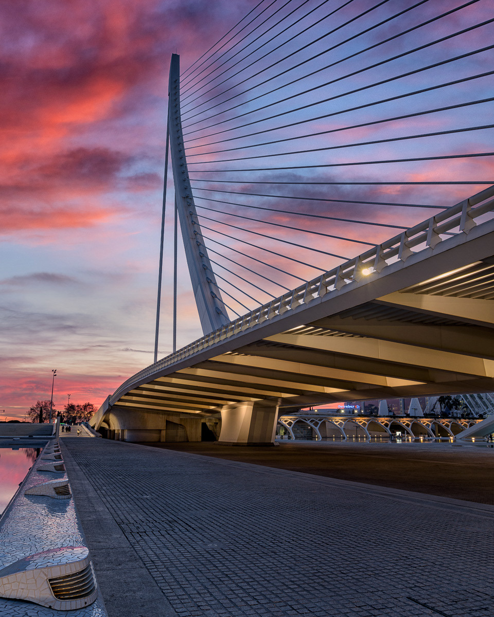 Assut de l'Or Bridge Sunset. Copyright © 2018-2021 David Romualdo | All Rights Reserved