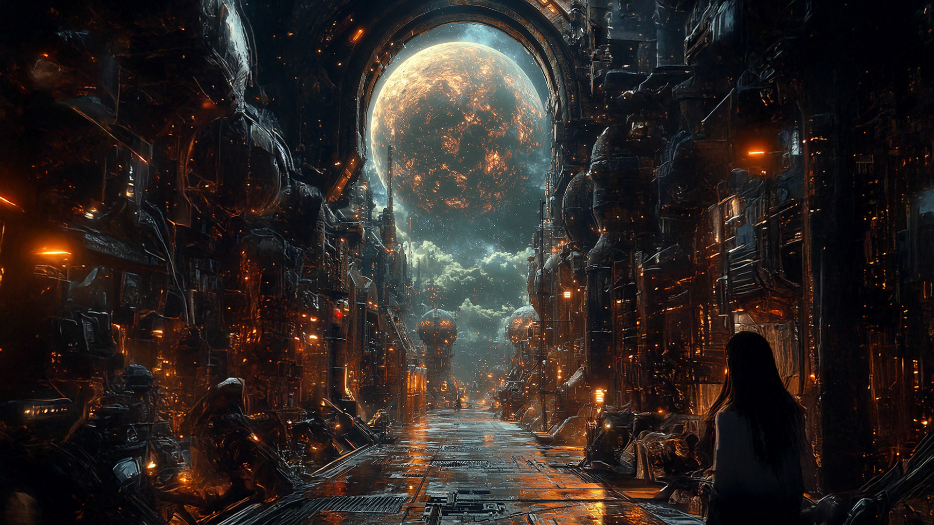 CYBERPUNK ENVIRONMENTS | Dystopian, Noir | Concept Art | AI & Photoshop