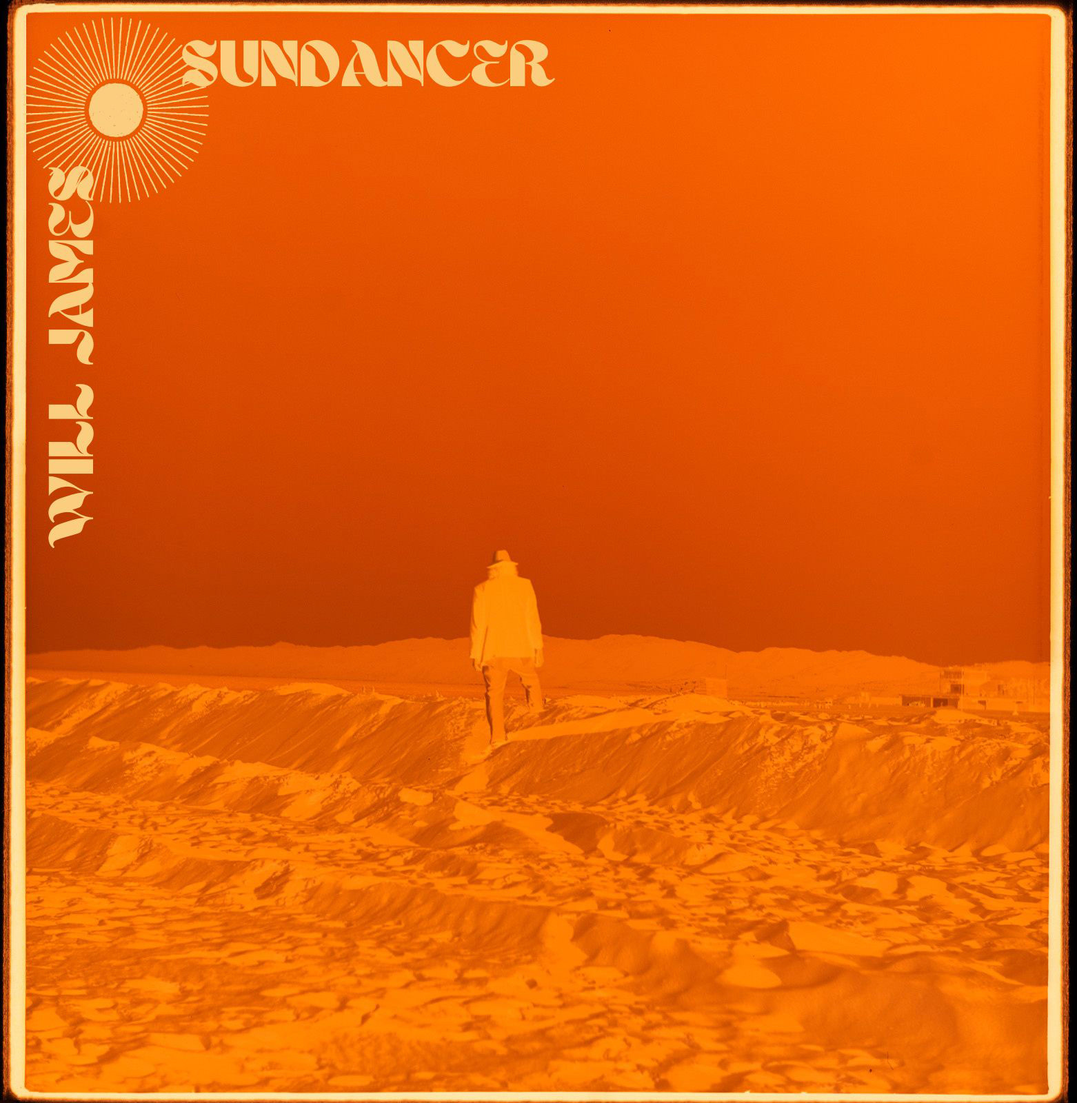 Album cover design through scan of medium format frame