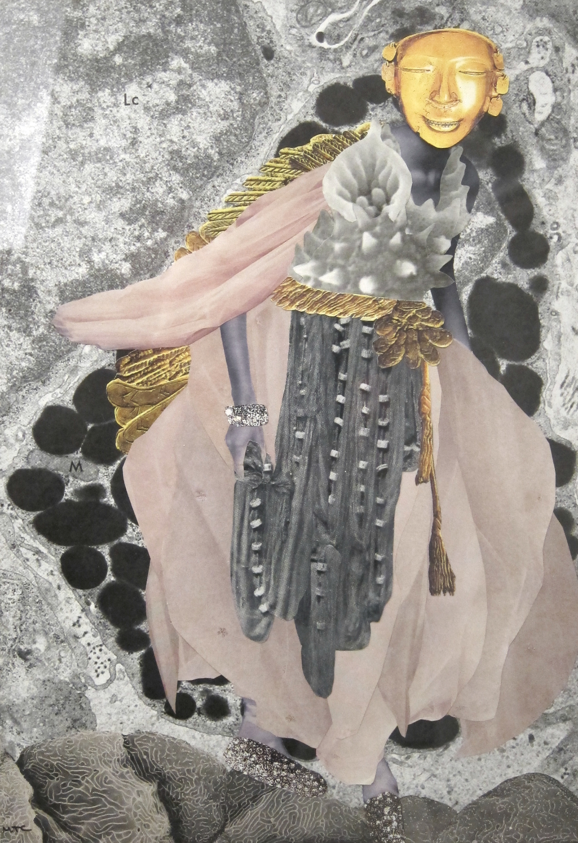 BIOCHEMICAL ANGEL, collage, Marianne Connolly, $175