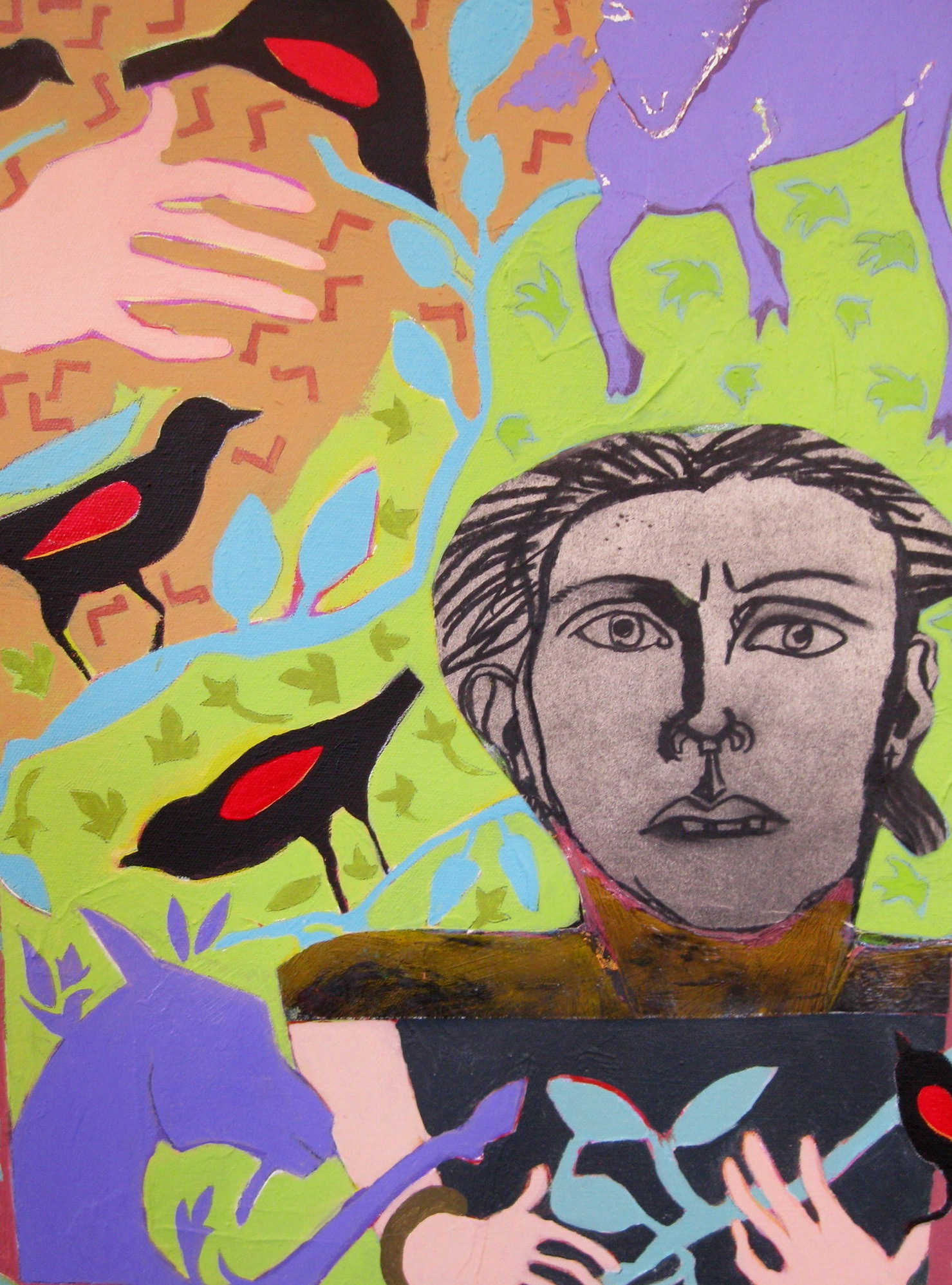 IT IS THE PROMISE, acrylic paint, mixed media, Rochelle Shicoff, $300