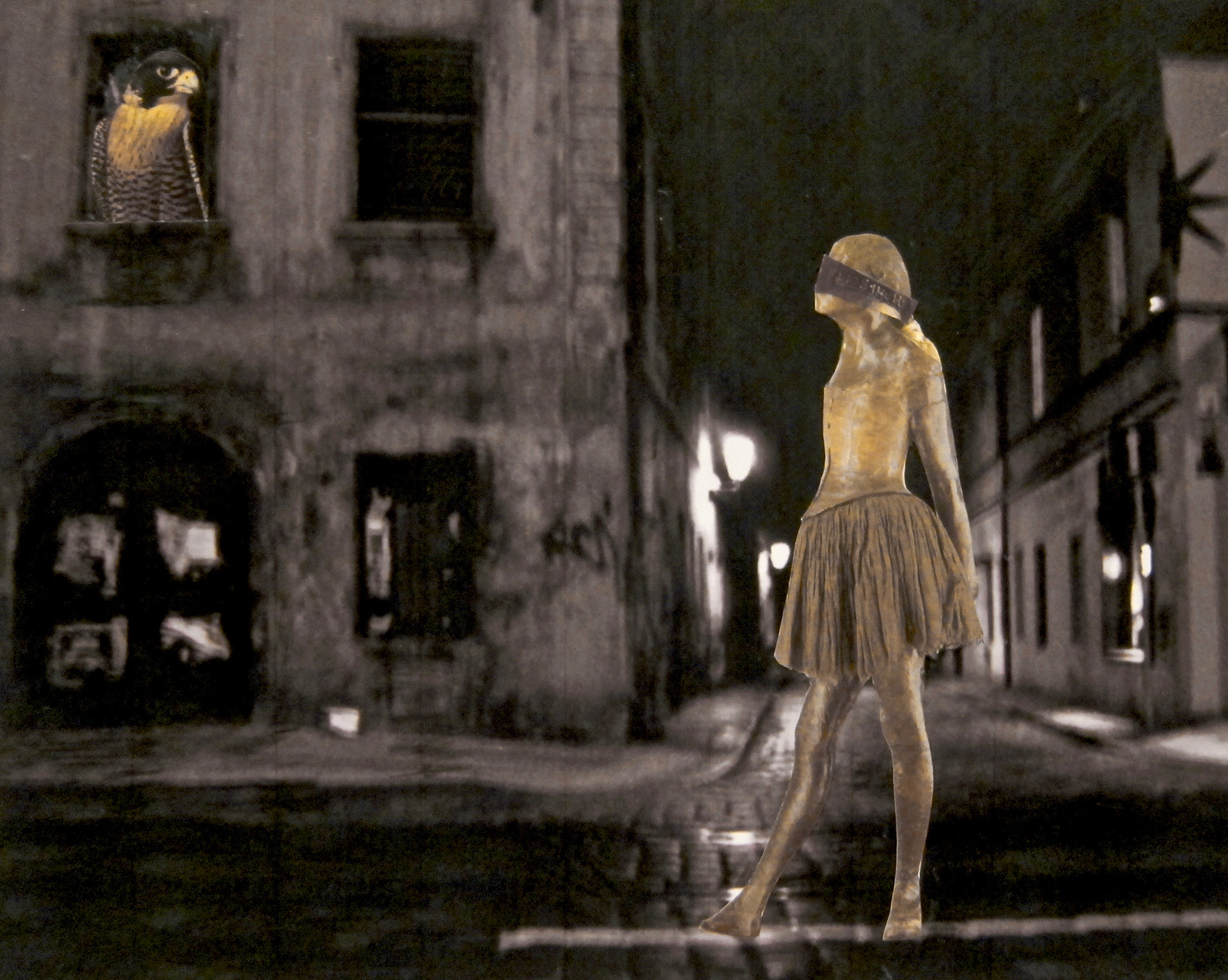 SAINT LUCY, collage, Marianne Connolly, $175