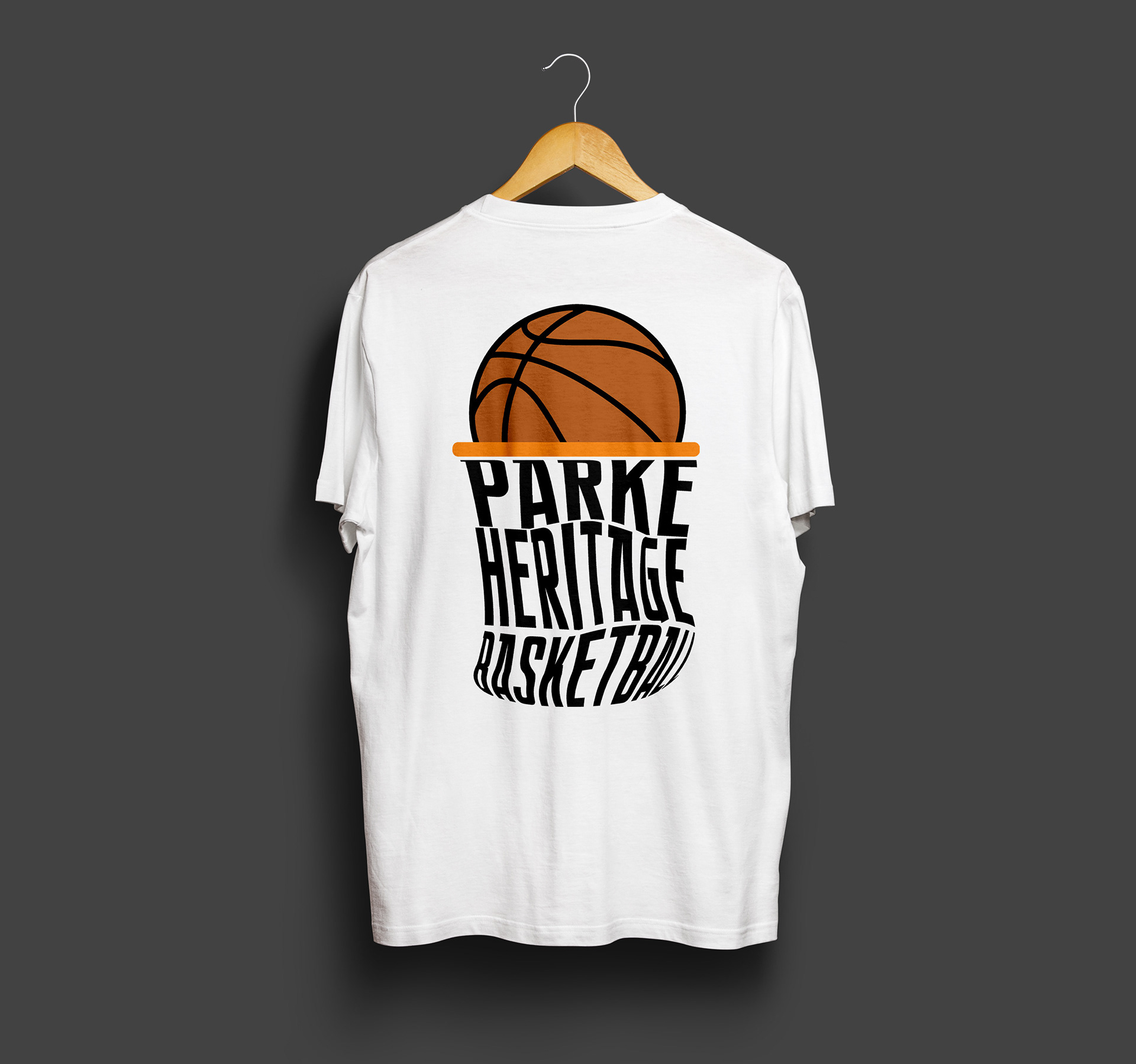 Mockup back design of Basketball shirts for Parke Heritage