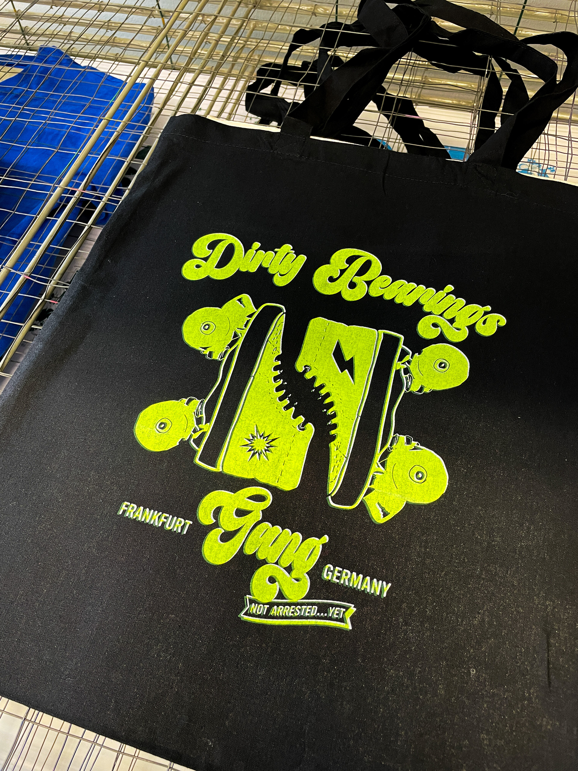 Dirty Bearings Gang – Design und Druck von Jutebeutel für die Rollschuhcommunity.