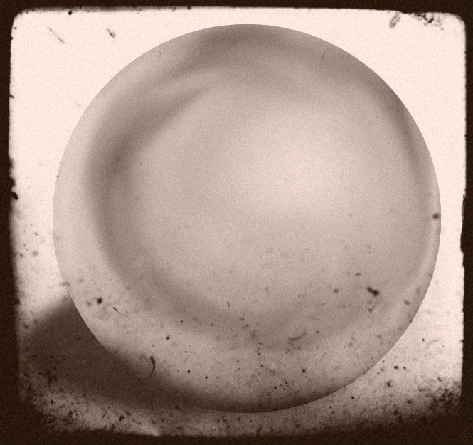 Chrome Ball assignment drawn in Adobe Photoshop with stock photo filter effects