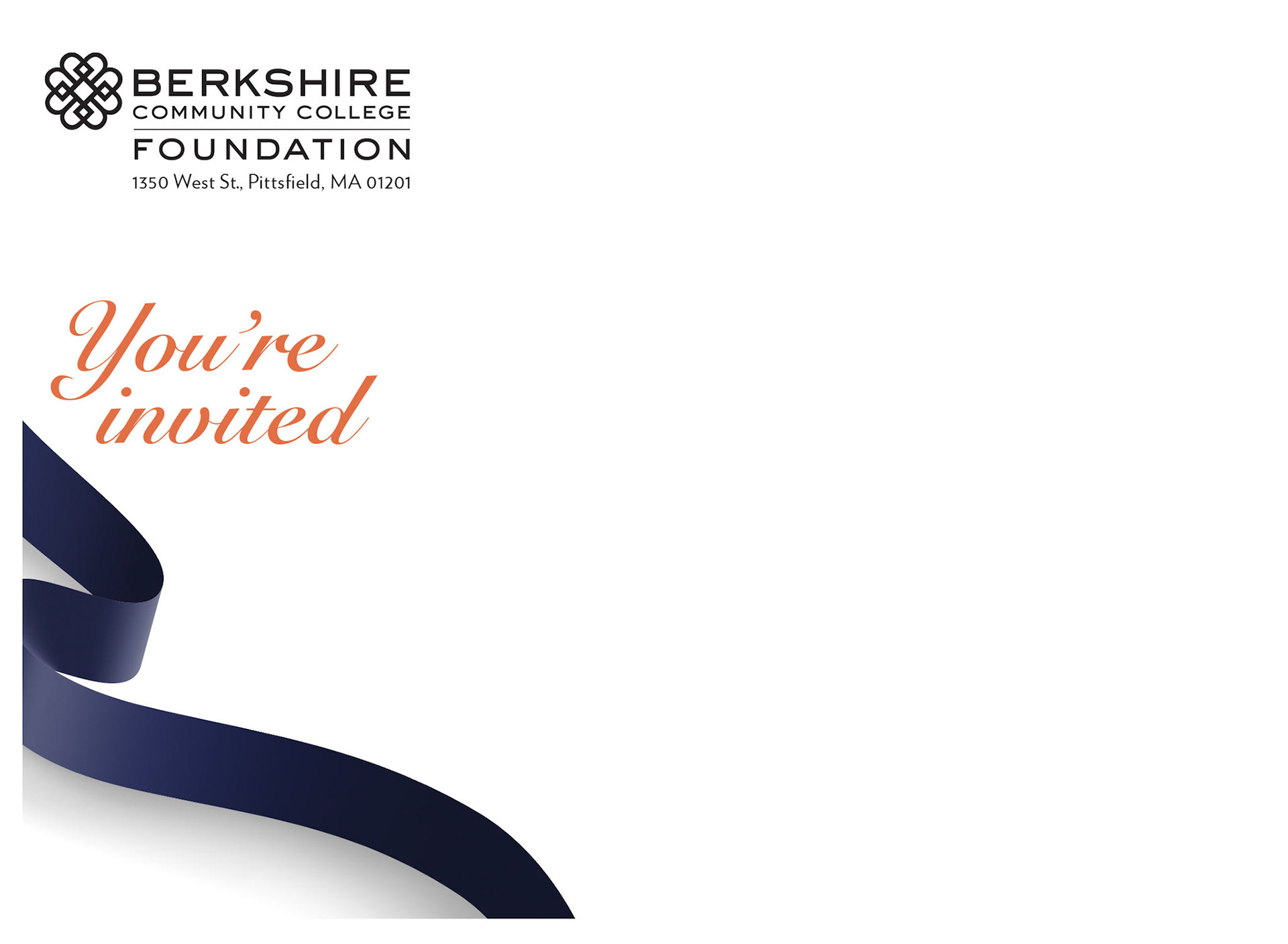 Berkshire Community College Ribbon Cutting Ceremony Invitation