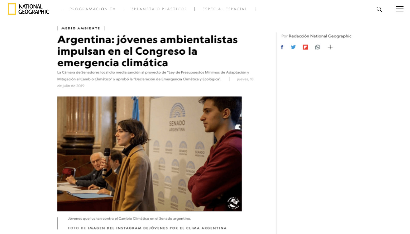 Web de National Geographic Latinoamerica