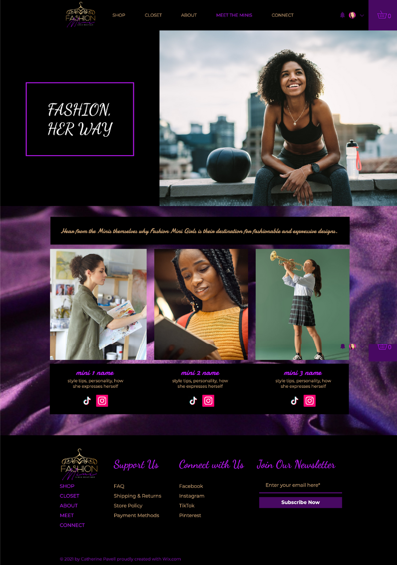 Client Website Community Page