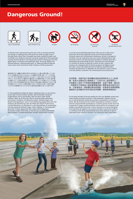 Dangerous Ground | Yellowstone sign