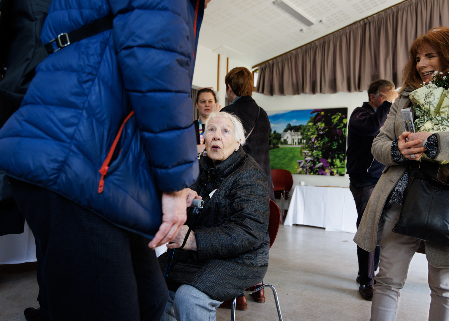 Benita Mendiola at the dedication of the Tree of Guernica at Sir Harold Hillier Gardens by the Basque Children Association of 37 UK. Benita was one of 3000 Basque children who went to Russia in 1937. It was also her 89th Birthday. 