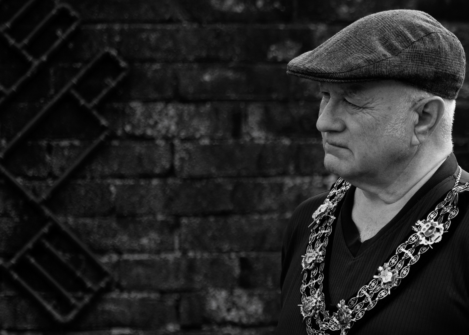 The Lord Mayor of Southampton, Councillor Dave Shields at the memorial and sculpture dedicated to the Basque Children, for the 87th anniversary of when they arrived on the SS Habana in Southampton. Which is in Town Quay Park, Southampton. 