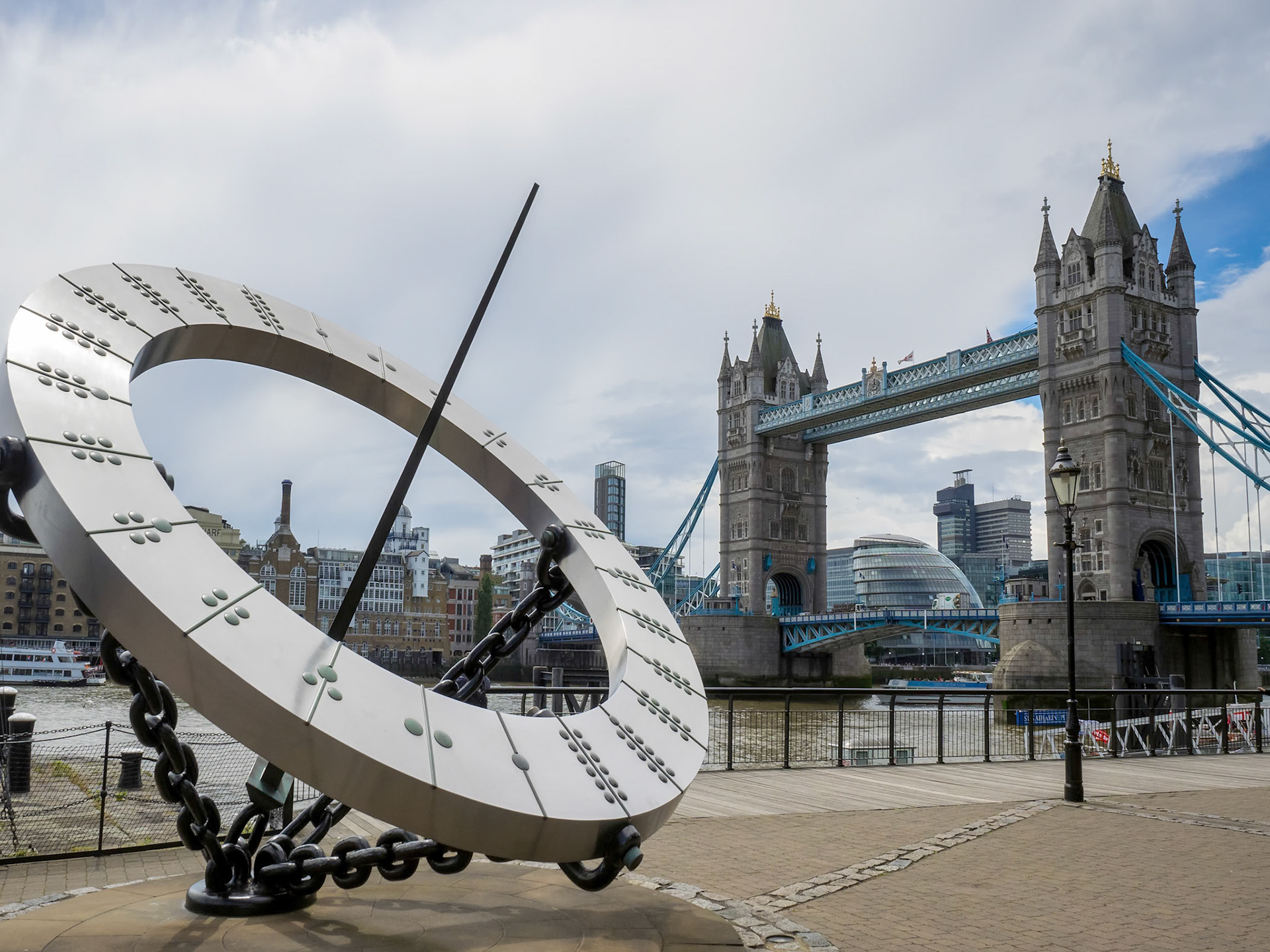 Sun Dial near Tower Bridge in London