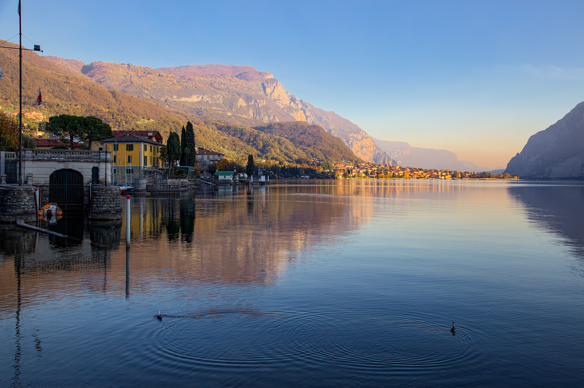 Scenic View of Lake Como from Mandello del Lario