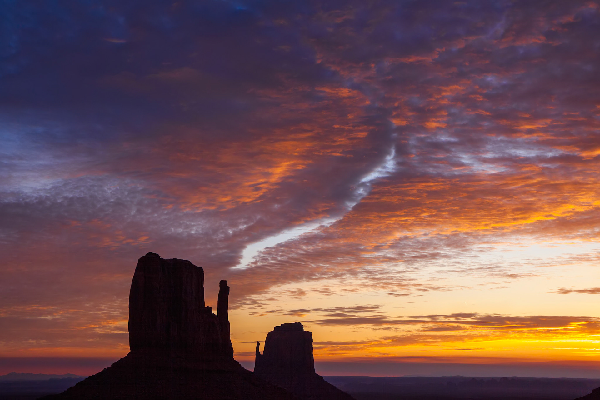 Scenic view of Monument Valley Utah USA
