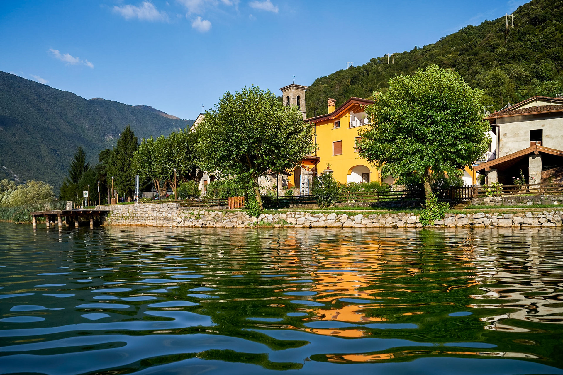 Small village of San Felice on the Eastern side of Lake Endine