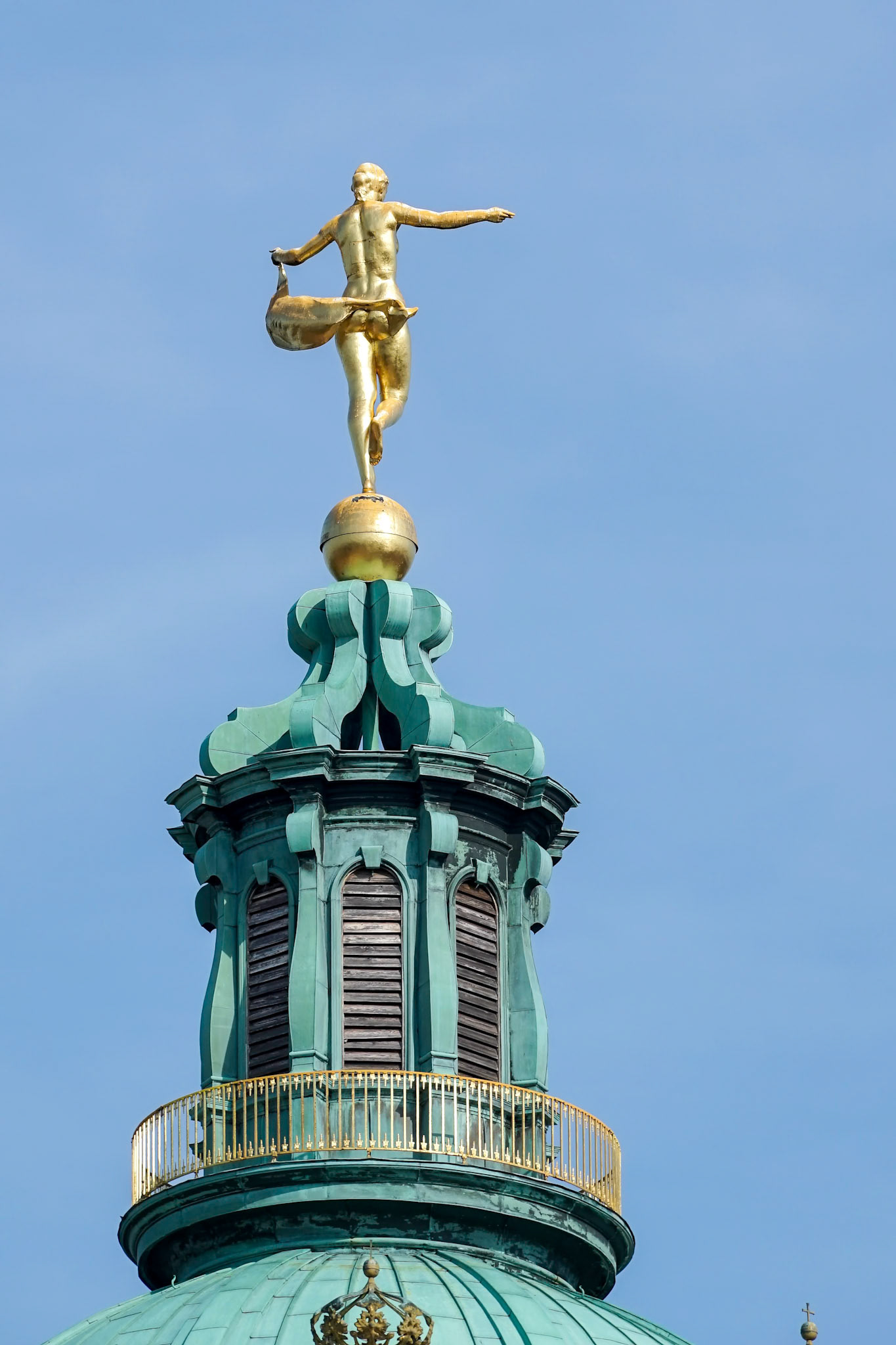 Statue of Fotuna on Top of the Charlottenburg Palace in Berlin