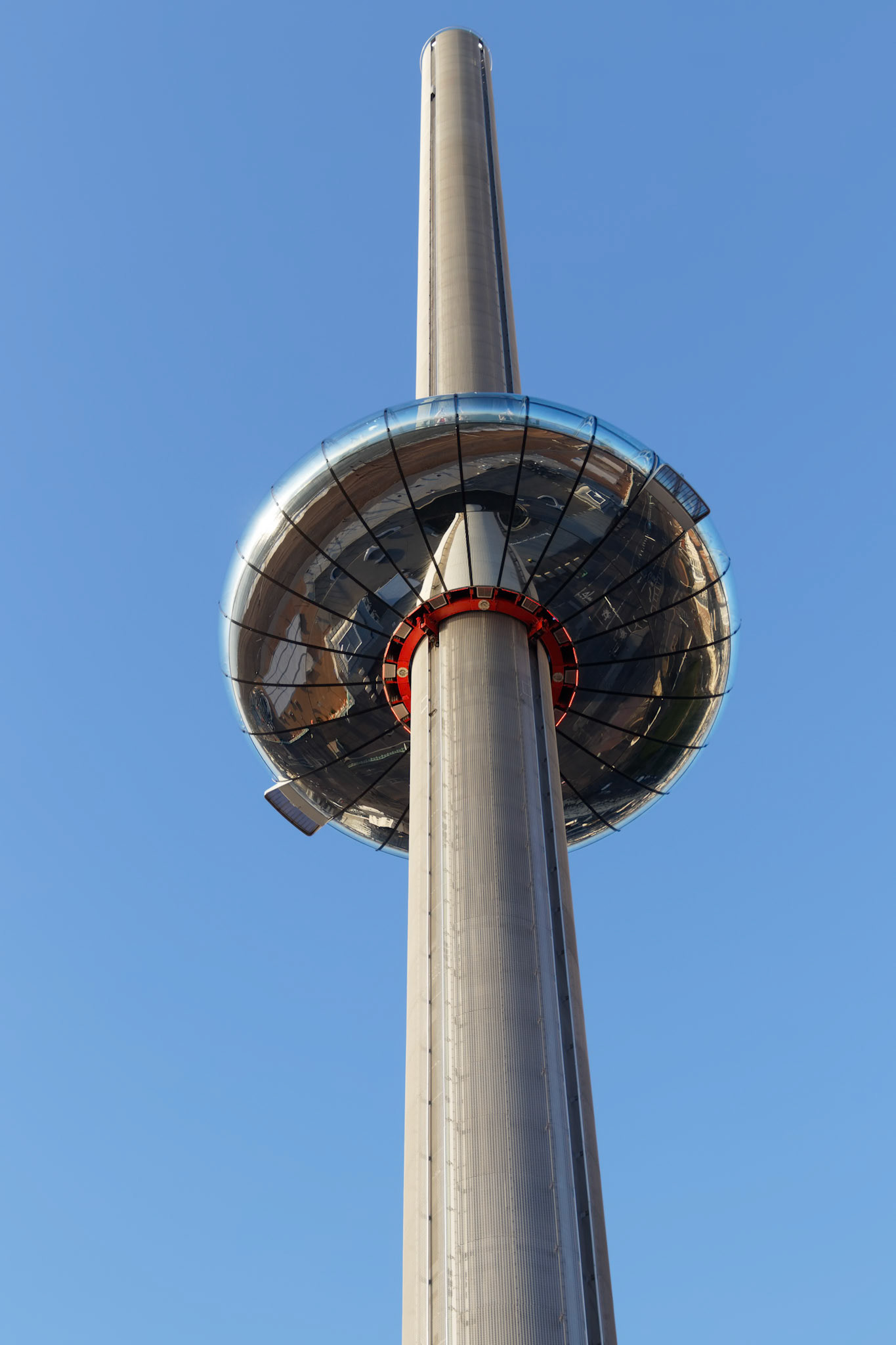 BRIGHTON, EAST SUSSEX/UK - JANUARY 26 : View of i360 in Brighton East Sussex on January 26, 2018. Unidentified people.