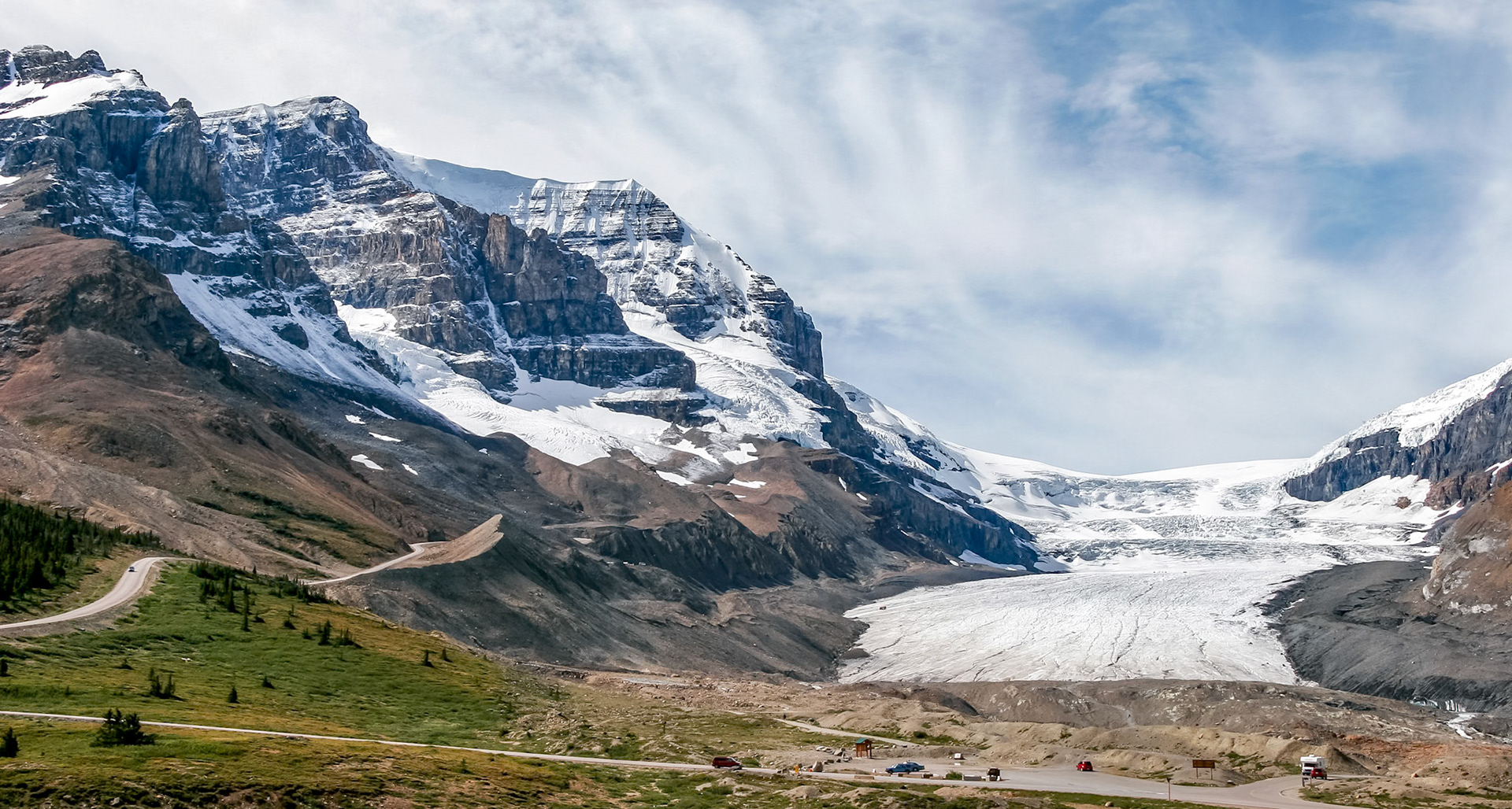Athabasca Glacier in Jasper National Park Alberta