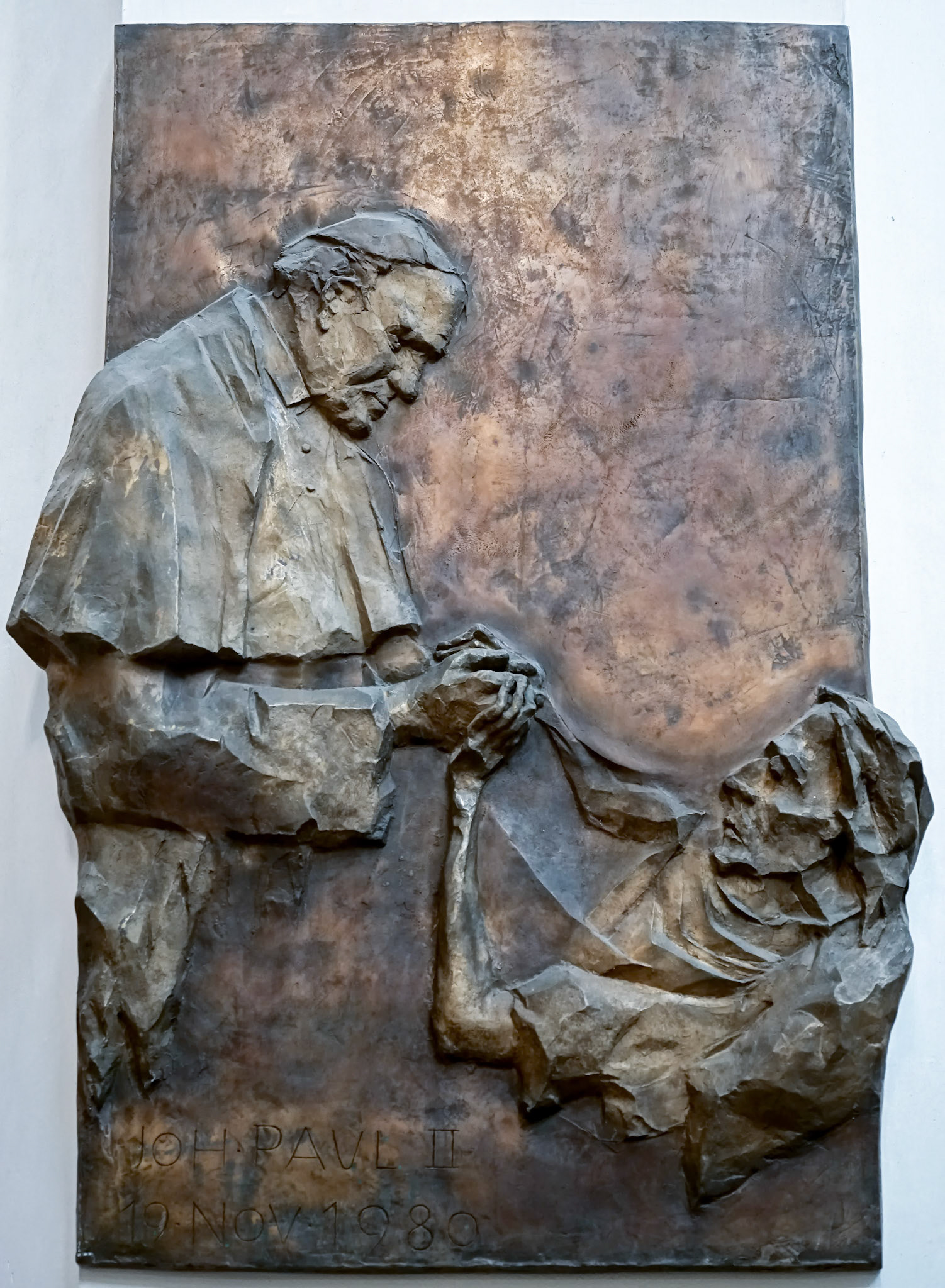 Reiief Sculpture of Pope John Paul II in the Frauenkirche in Munich
