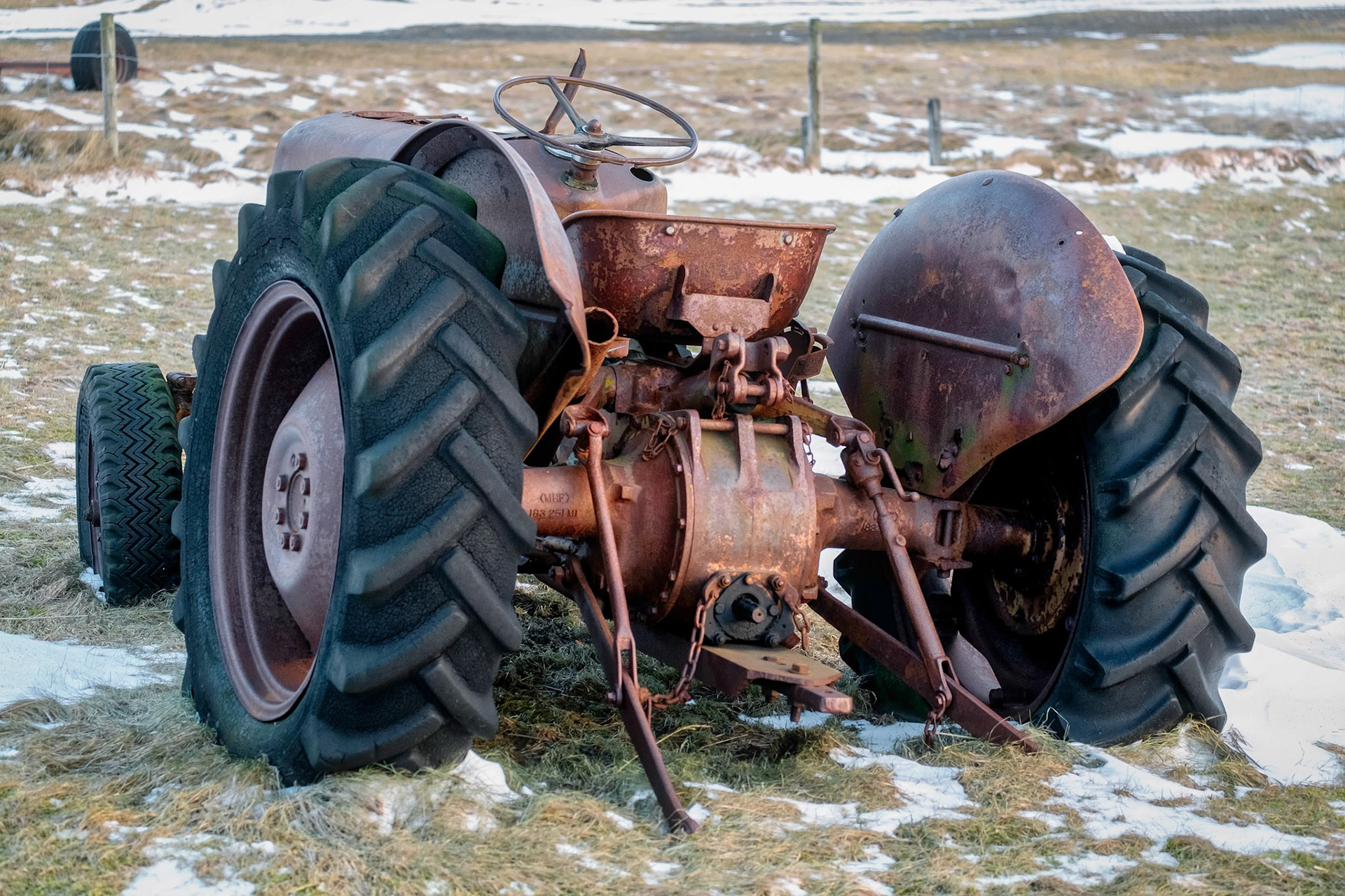 Rusty Tractor Abandoned in Iceland