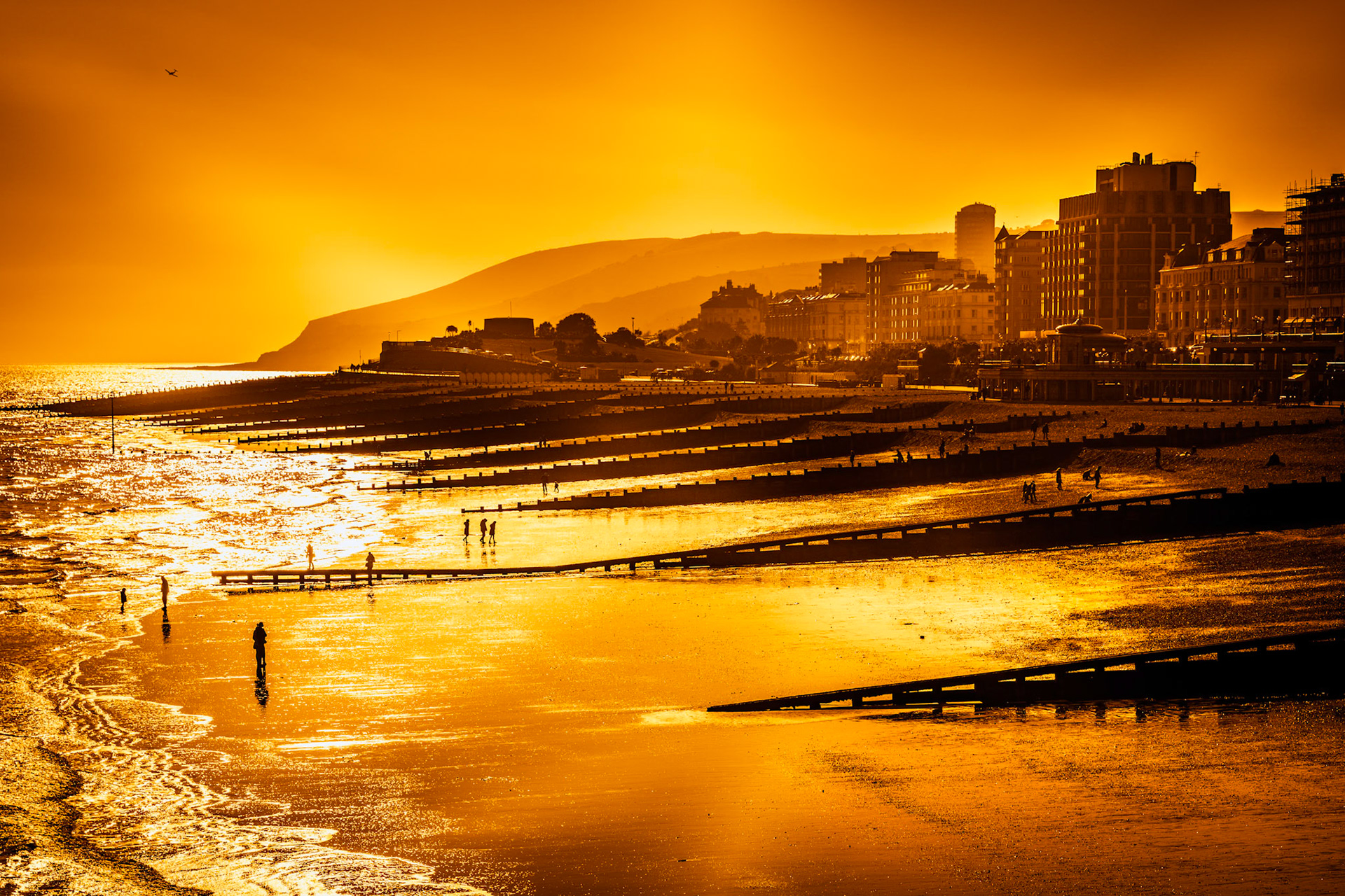 View of the sea front at Eastbourne