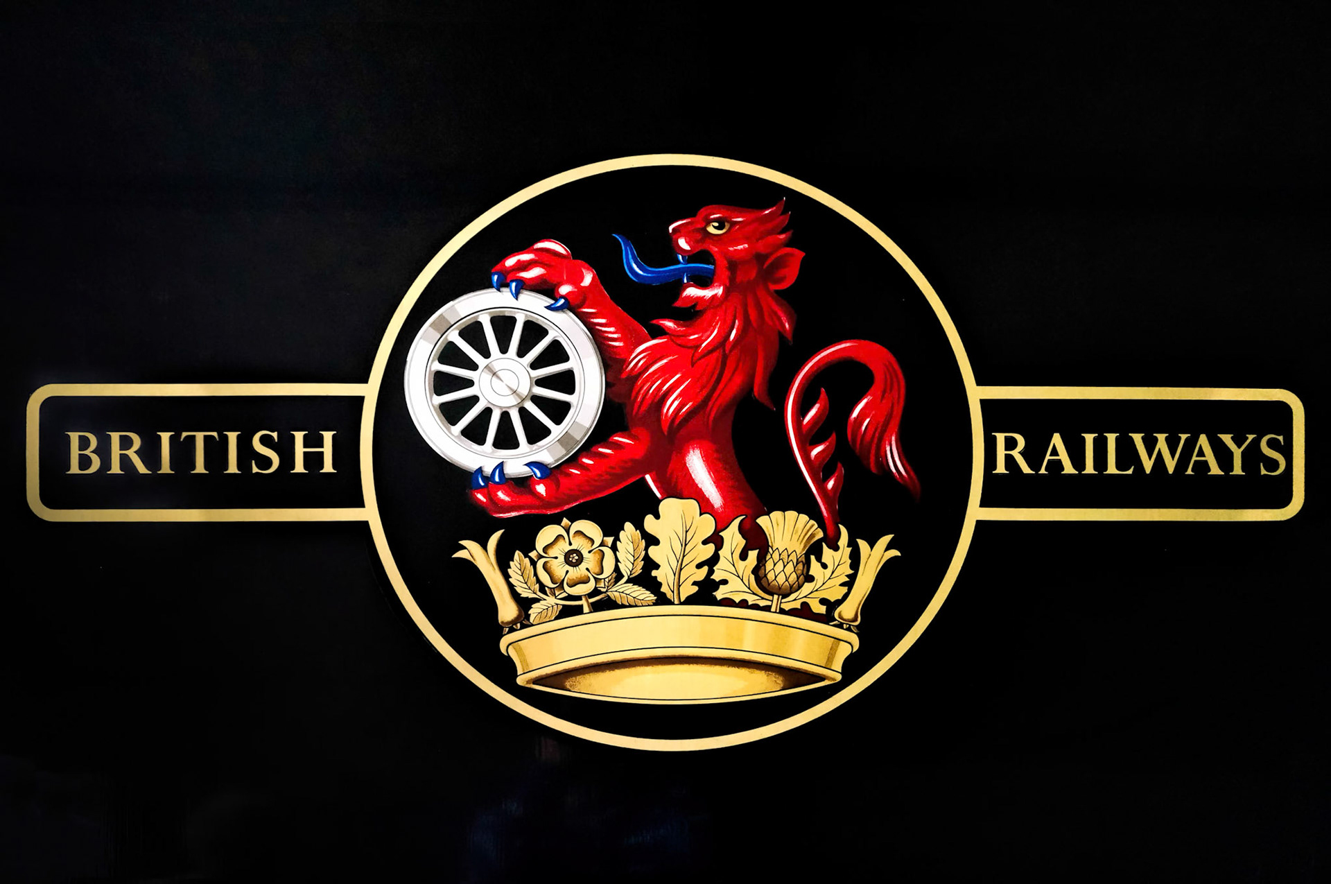 British Railways Logo on an Old Steam Train